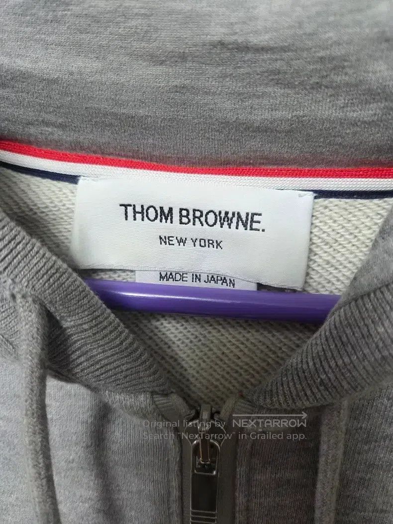Thom Browne Thom Browne Three-stripe hooded zip-up sweatshirt Size US L / EU 52-54 / 3 - 2 Thumbnail