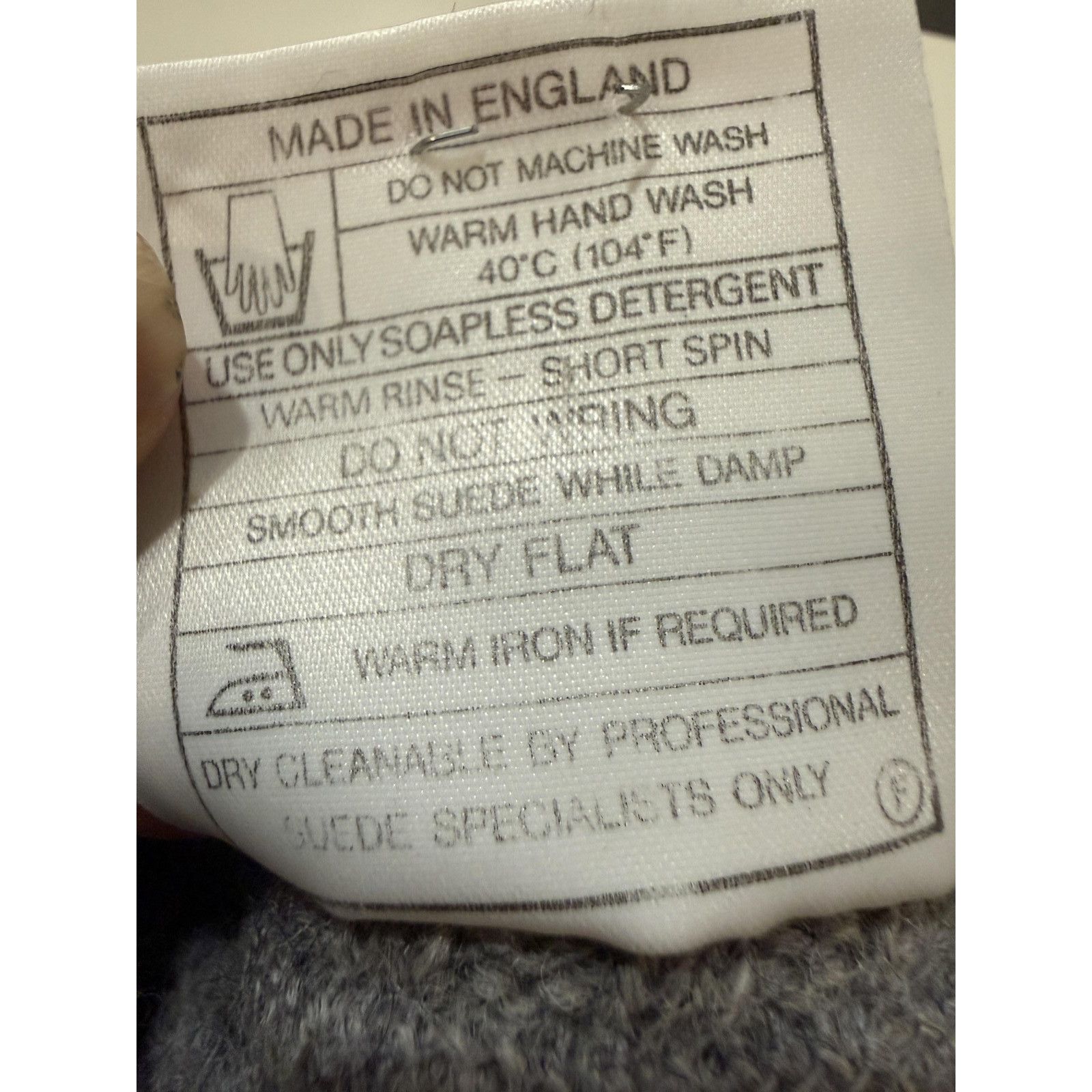 & Other Stories Vintage 100% Wool Sweater Mens SM Gray Suede Patches England Size US S / EU 44-46 / 1 - 6 Thumbnail
