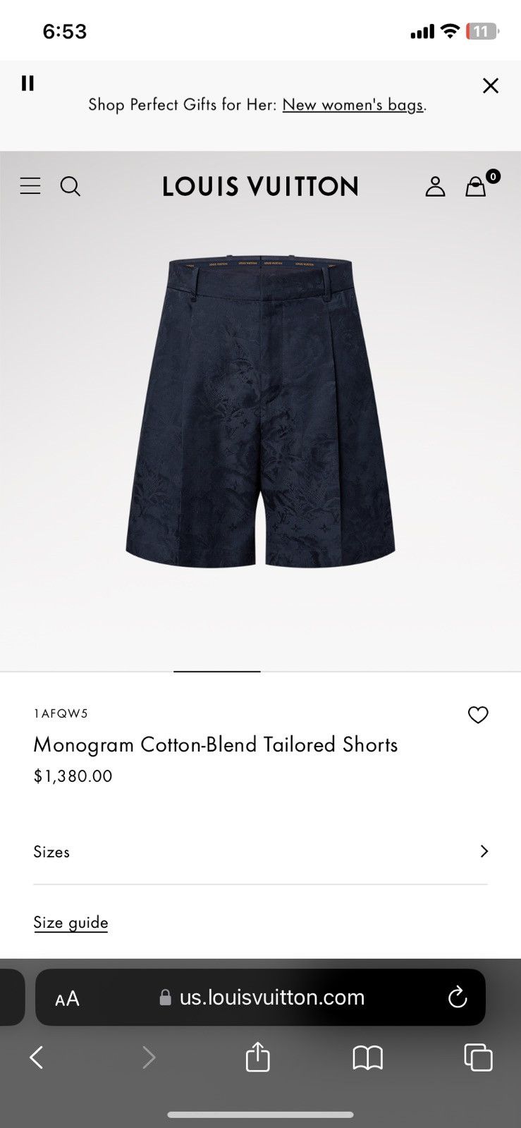 Louis Vuitton Monogram Cotton-Blend Tailored Shorts Size US 34 / EU 50 - 1 Thumbnail