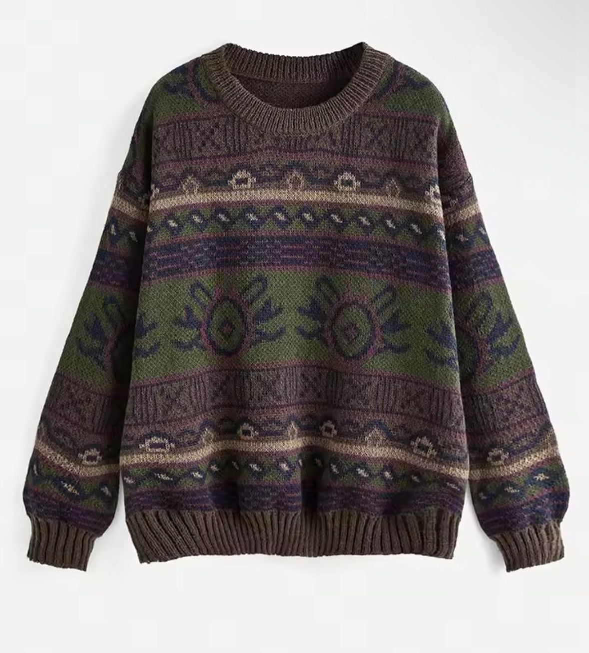 Other Street Vintage Retro Geometric Elk Jacquard Knitwear Size XXL / US 16-18 / IT 52-54 - 1 Thumbnail