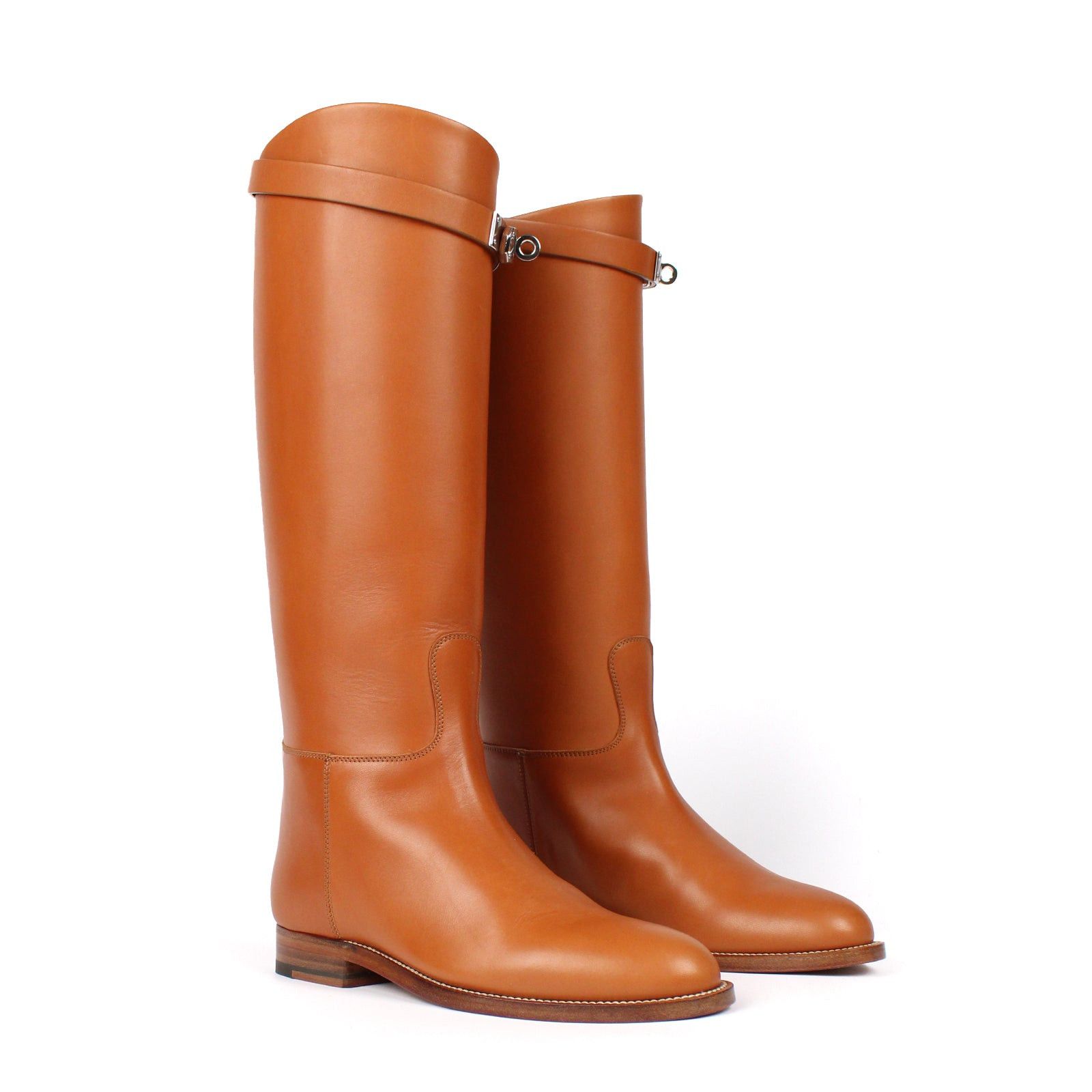 image of Hermes - Jumping Boots (T34) in Brown, Women's