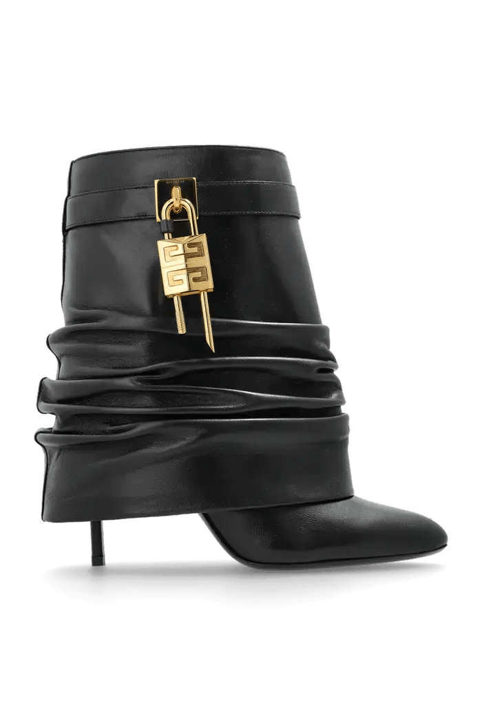 Givenchy o1w1db10326 Shark Lock 90mm Ankle Boots in Black Size US 5 / IT 35 - 1 Thumbnail