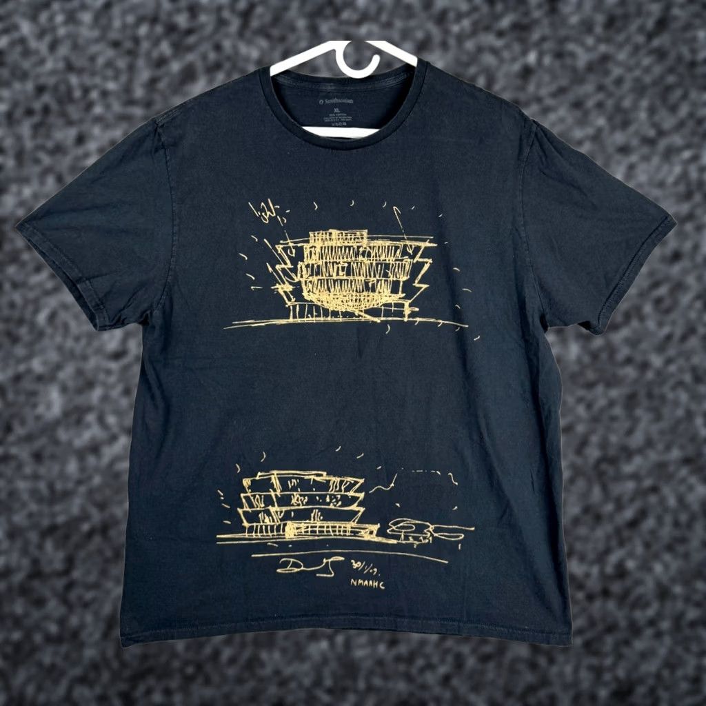 Vintage VINTAGE Smithsonian Shirt Men's XL Black David Adjaye African Heritage Abstract Size US XL / EU 56 / 4 - 1 Thumbnail