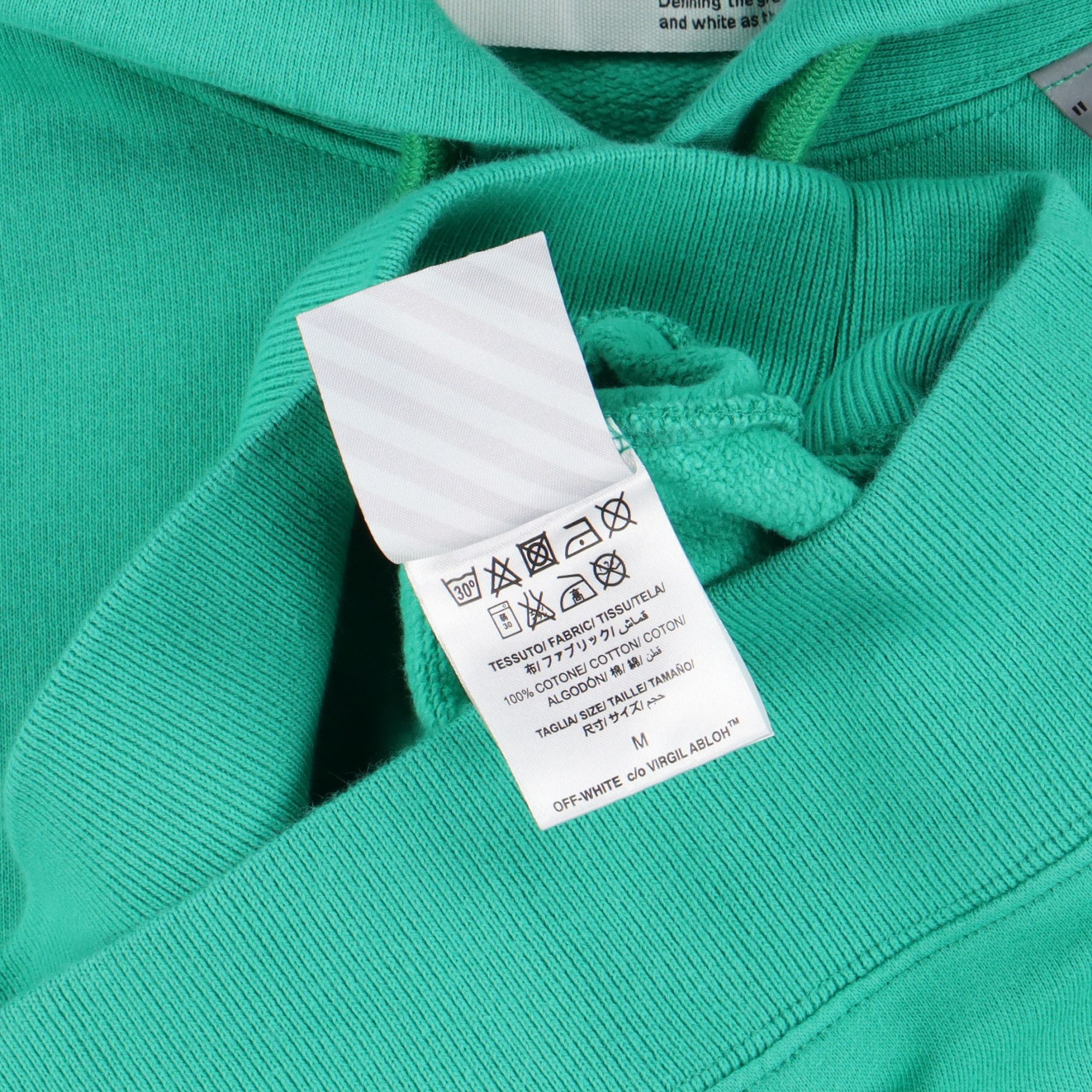 Off-White Green Caravaggio Diagonals Box Oversized Hoodie Size M / US 6-8 / IT 42-44 - 10 Thumbnail