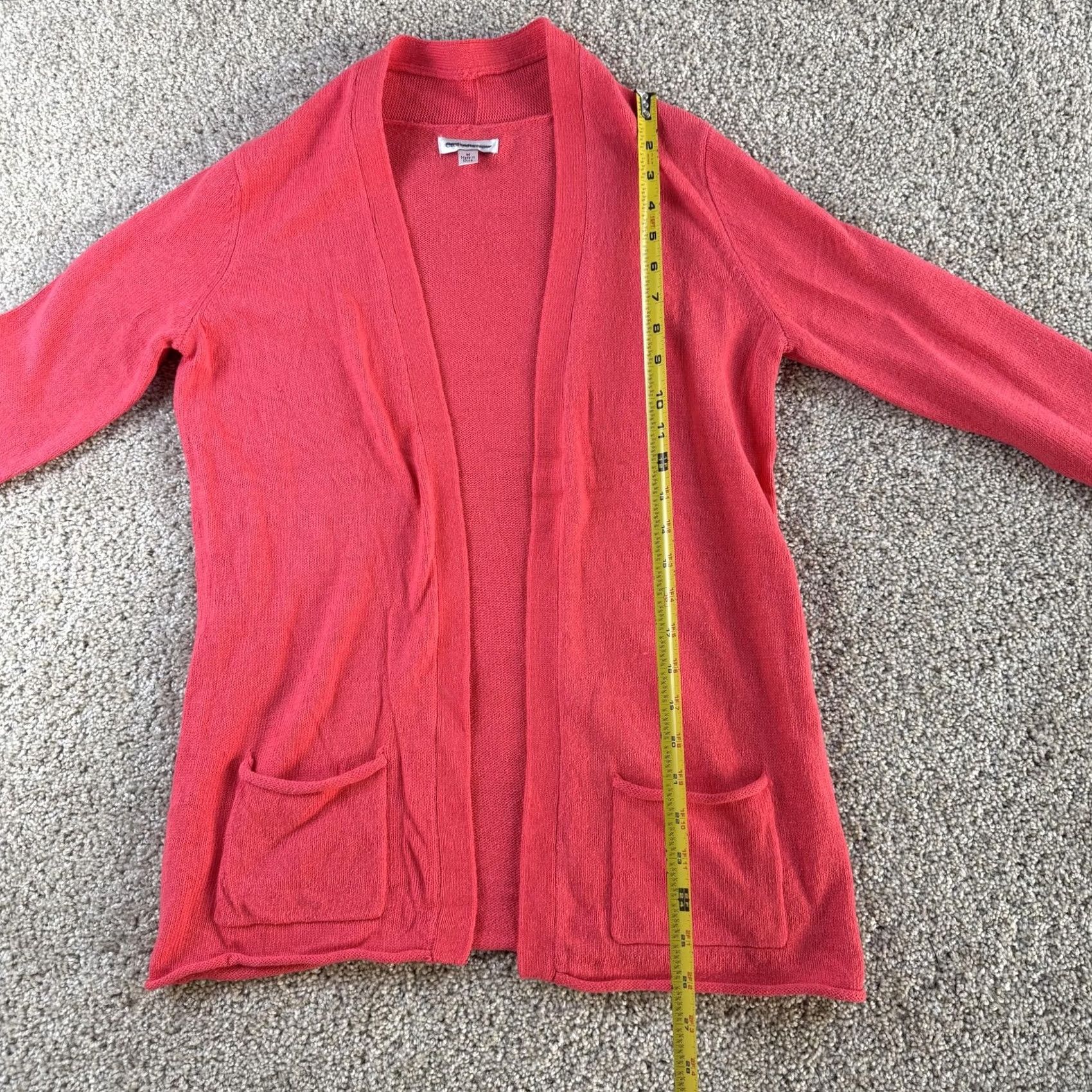 Croft & Barrow Croft & Barrow Sweater Womens Medium Pink V Neck Open Front Pockets Cardigan Size M / US 6-8 / IT 42-44 - 7 Thumbnail