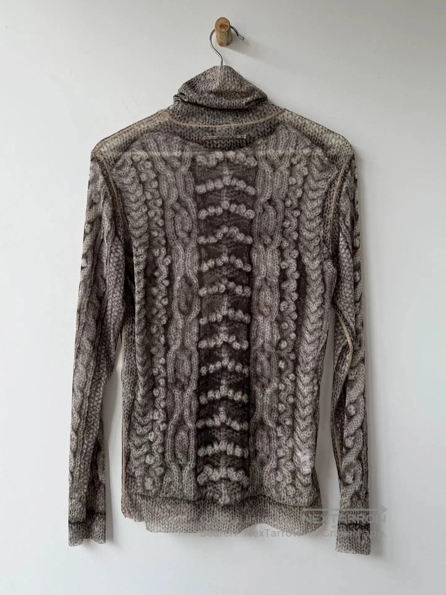 Jean Paul Gaultier Jean Paul Gaultier Sheer Knit High Collar Sweater. Size L / US 10 / IT 46 - 6 Thumbnail