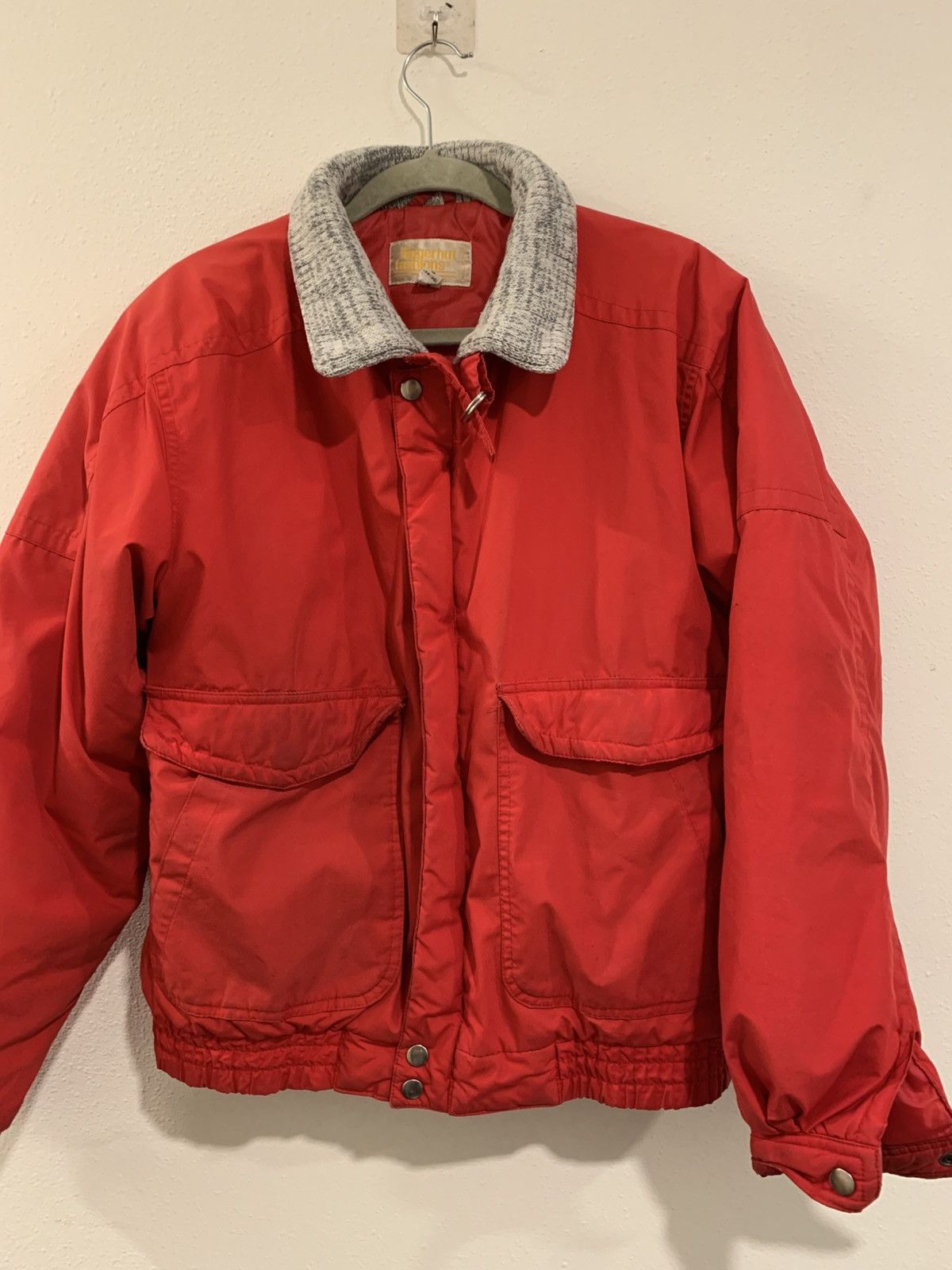 vintage Fingerhut fashion red bomber cargo jacket
