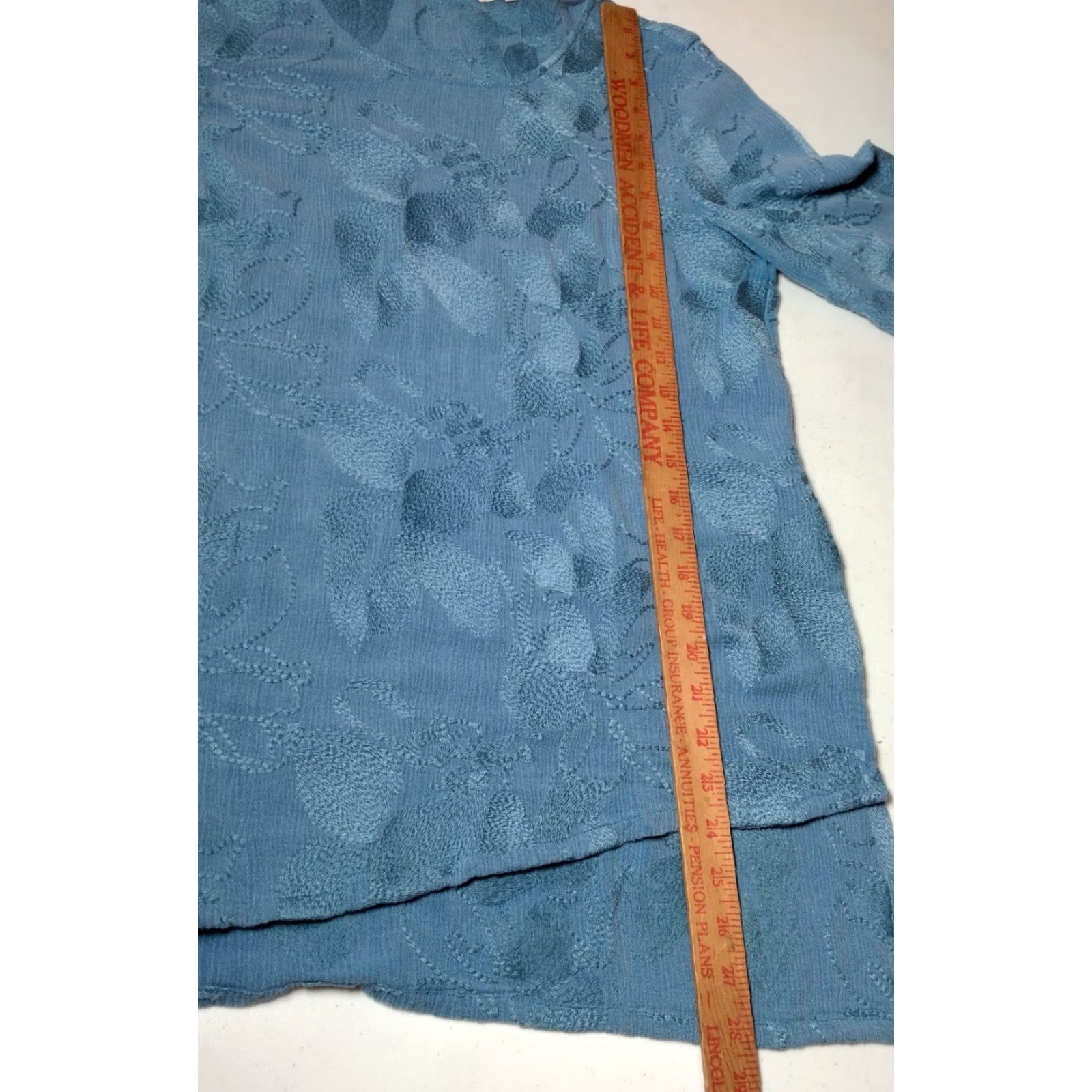 Soft Surroundings Soft Surroundings Shirt Tunic S Blue Embroidered Asymmetrical Lagenlook Boho Beachy Coastal Lightweight Size S / US 4 / IT 40 - 7 Thumbnail