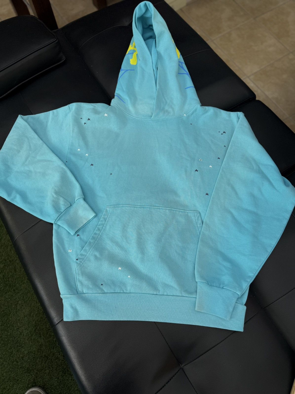 Sp5der Sp5der Hoodie Blue Yellow Size Medium Brand New Size US M / EU 48-50 / 2 - 2 Thumbnail