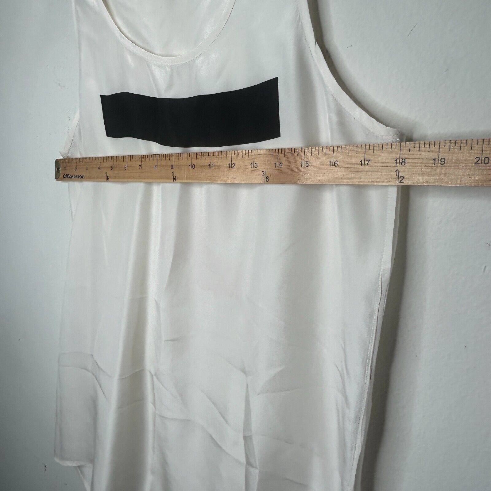 Allsaints Allsaints Off-White Silk Long Line Tank Black Block Front 8 Size M / US 6-8 / IT 42-44 - 7 Thumbnail