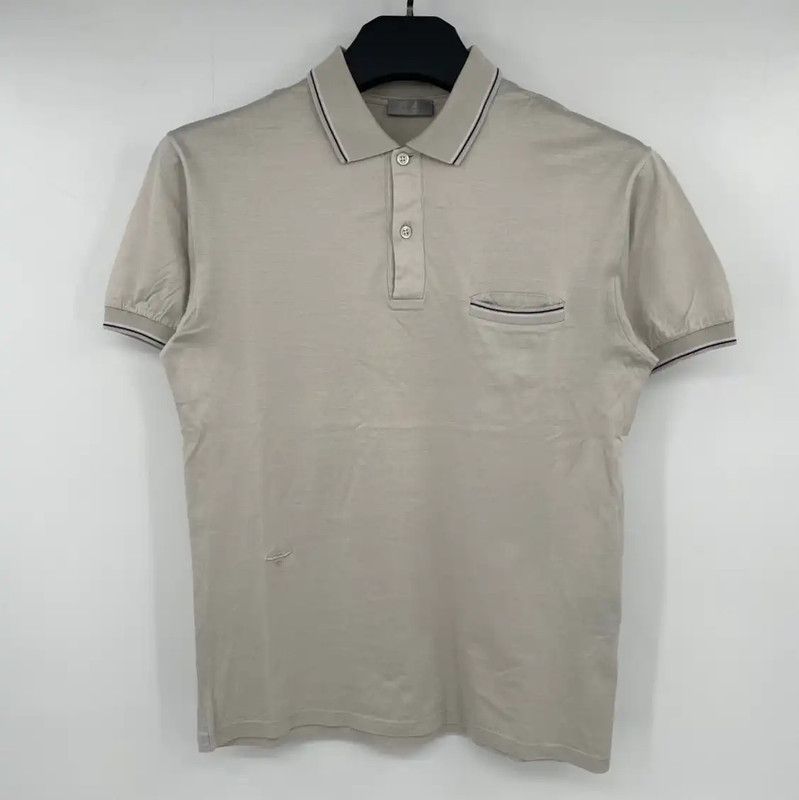 Dior Dior Summer Khaki Cotton Men's Polo 0089 Size US M / EU 48-50 / 2 - 1 Thumbnail
