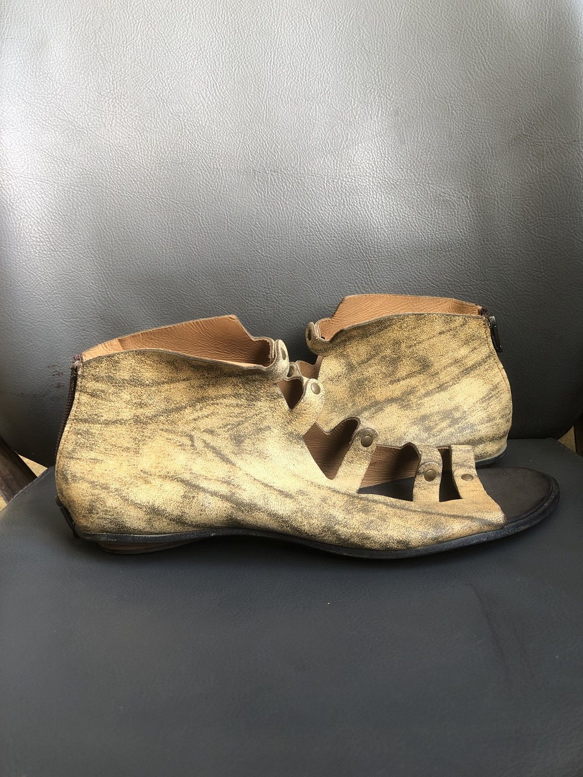 CYDWOQ Cywoq Beige Calfskin Leather Women’s Sandals Sz 41 Made in 🇺🇸 Size US 7.5 / IT 37.5 - 4 Thumbnail