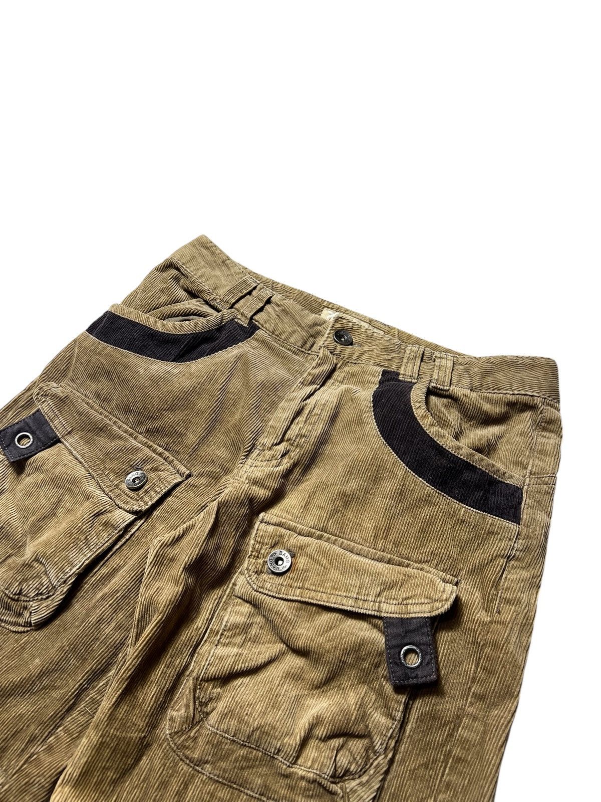 Japanese Brand Crazy Japanese Flared Cargo Tactical Multi Corduroy Pants Size US 30 / EU 46 - 4 Thumbnail