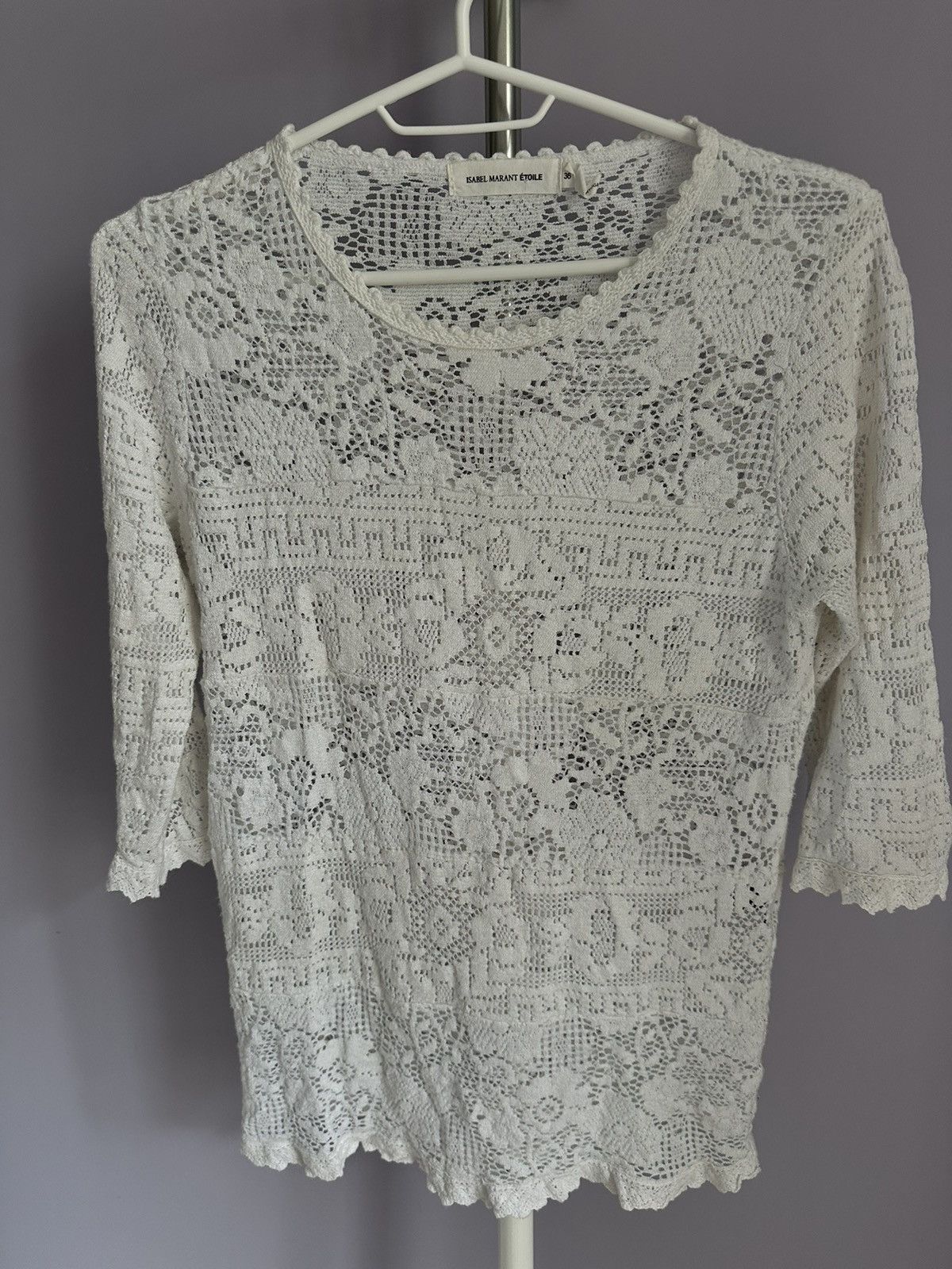 Isabel Marant × Isabel Marant Etoile × Vintage openwork white blouse Size S / US 4 / IT 40 - 2 Thumbnail