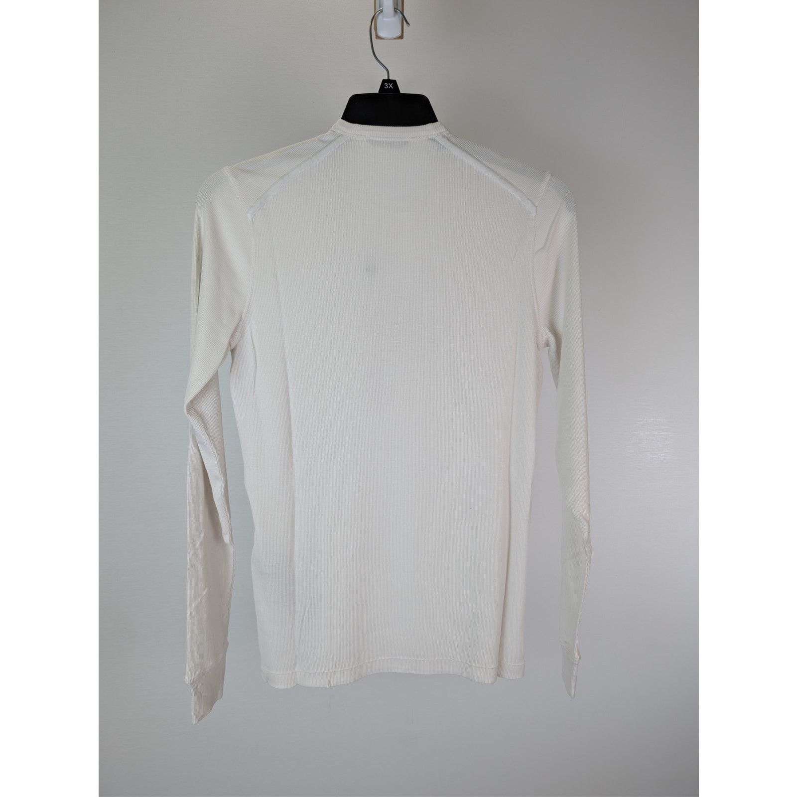 Tom Ford o1rshd1 Ribbed Henley Shirt Sweatshirt T-Shirt in Chalk 60 Size US XXL / EU 58 / 5 - 10 Thumbnail