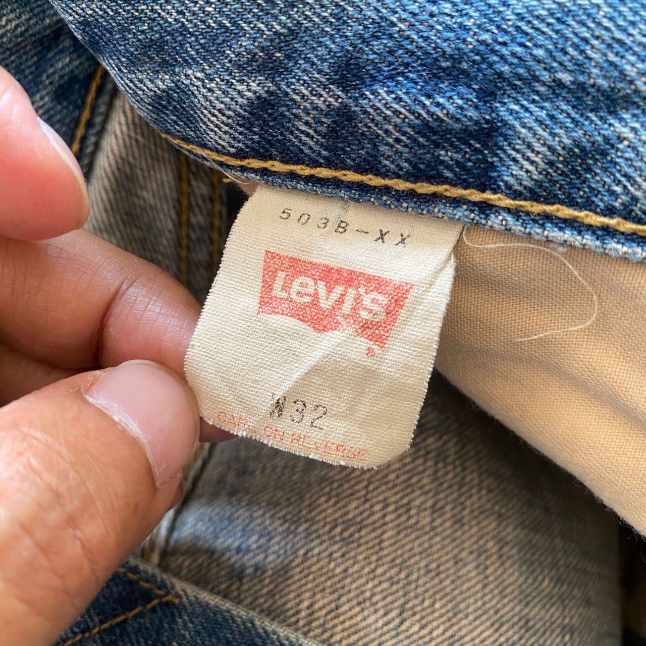 Levi's Vintage Levis 503B XX Big E Selvegde Redline Denim Size US 32 / EU 48 - 23 Thumbnail