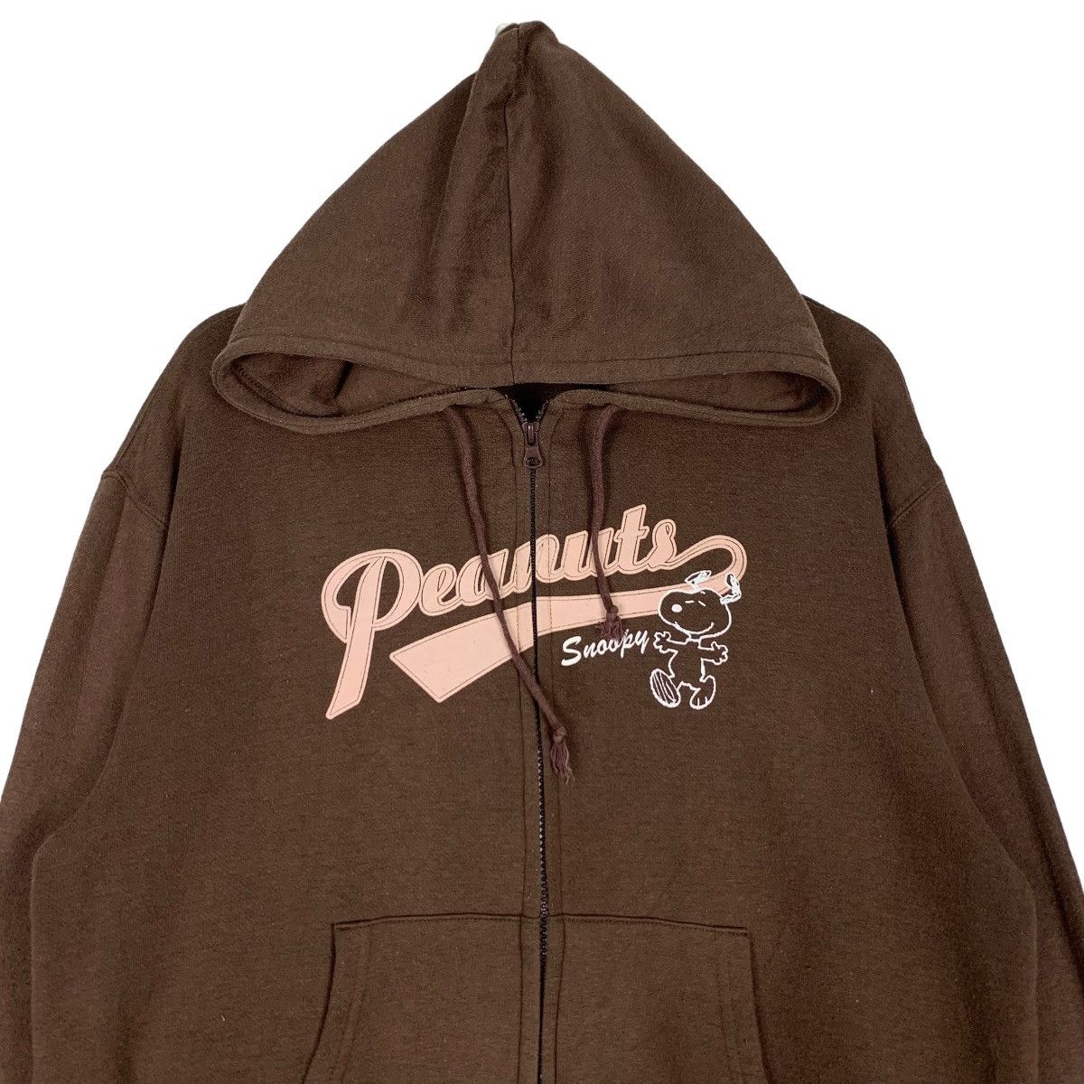 Cartoon Network PEANUTS SNOOPY Big Logo Zipper Brown Hoodies #0733-C33 Size US M / EU 48-50 / 2 - 3 Thumbnail