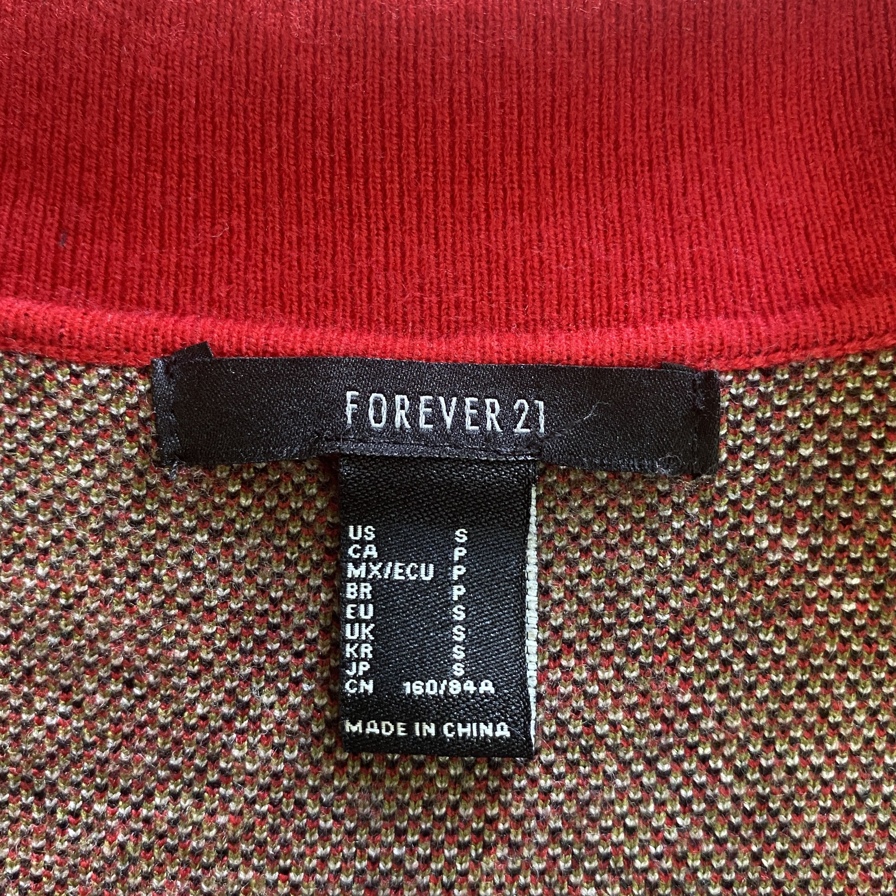 Forever 21 Forever 21 Cherry Split-Neck Sweater Dress – Size Small Size S / US 4 / IT 40 - 9 Thumbnail