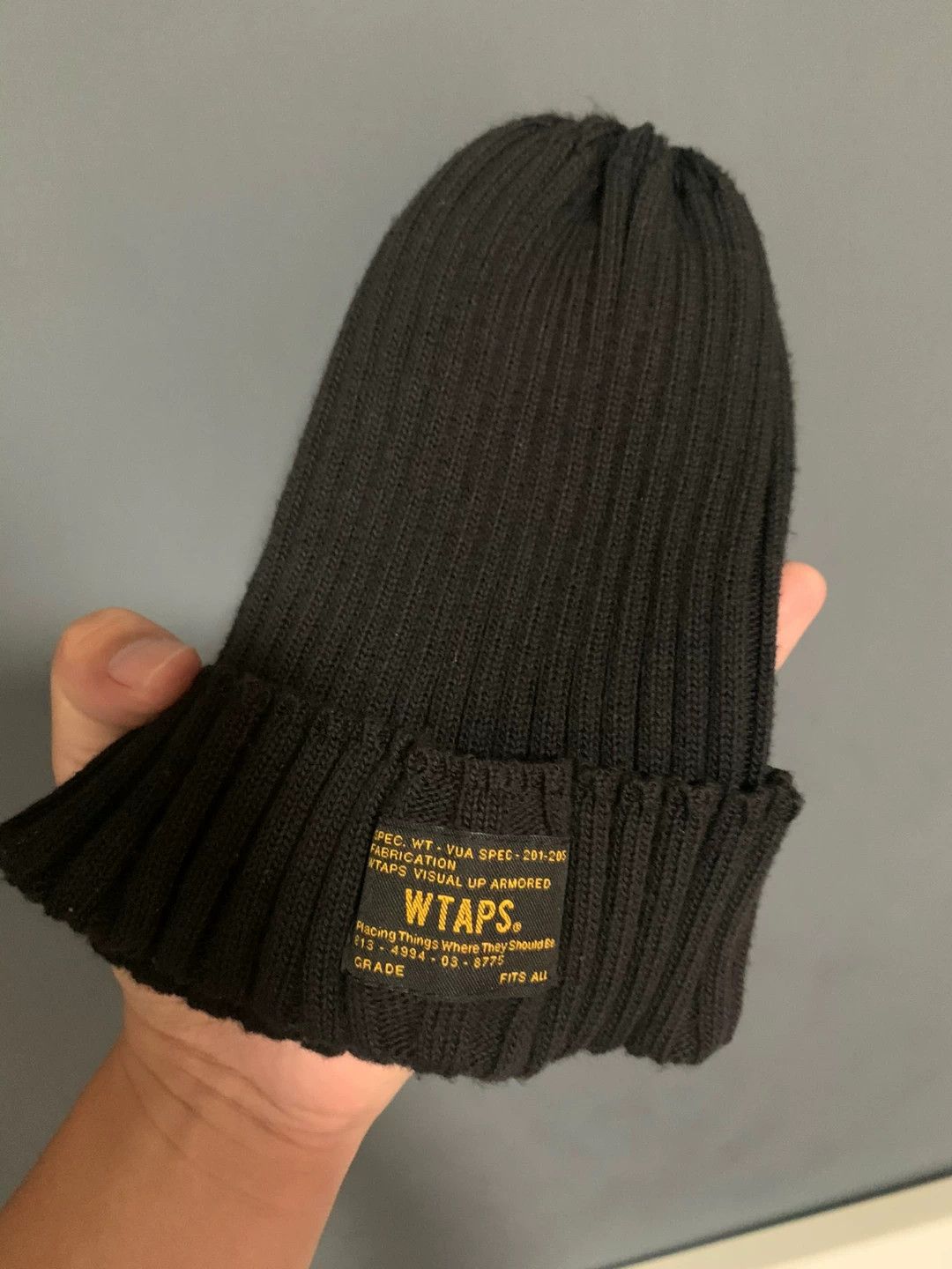美品　22ss WTAPS BEANIE 02 Black 美品 22ss WTAPS BEANIE 02 Black WTAPS - Logo-Embroidered Ribbed