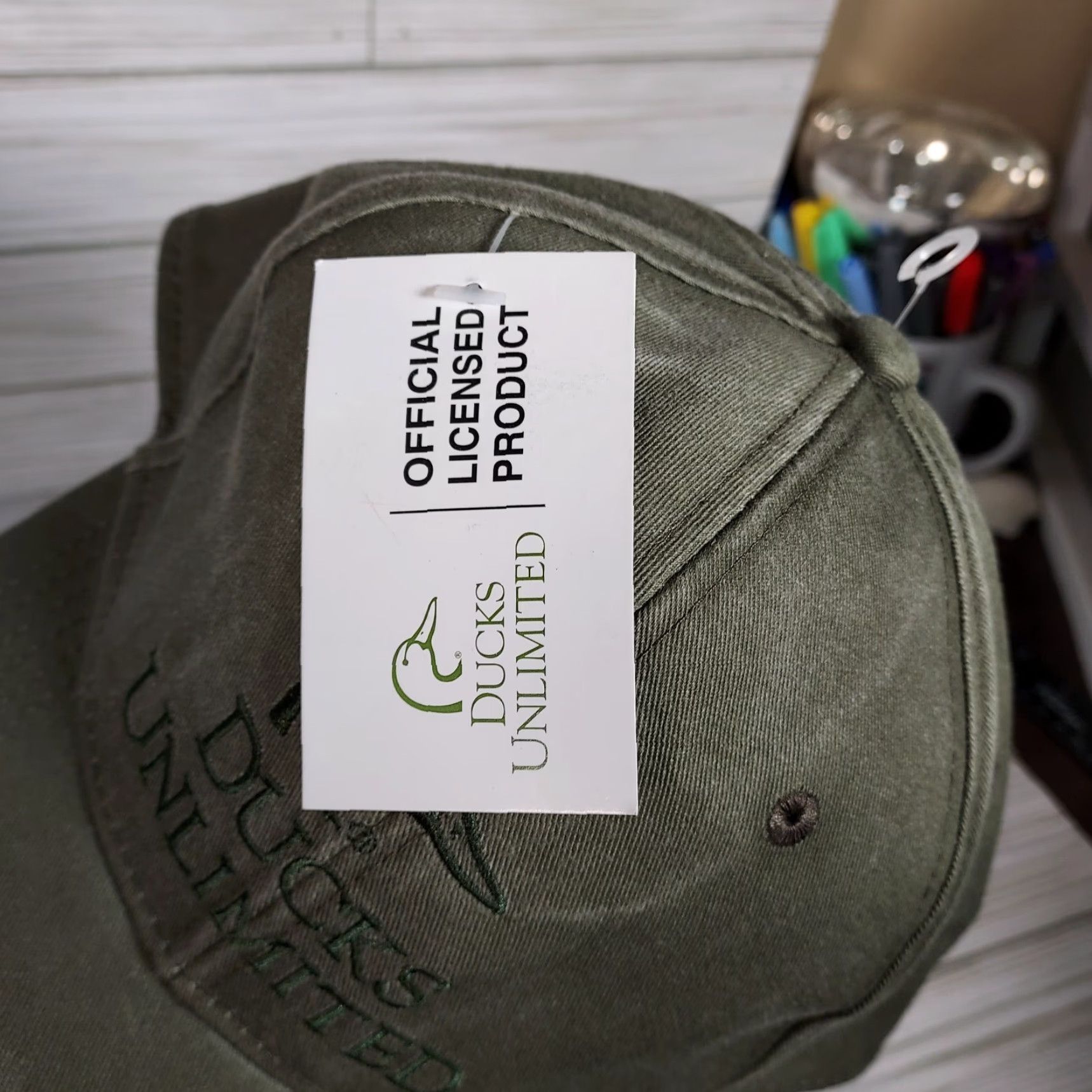 Vintage Ducks Unlimited Hat Cap Green Strap Back Hunting Conservation Benton County Men Adjustable Baseball Cap Size ONE SIZE - 7 Thumbnail
