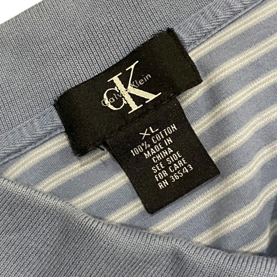 Calvin Klein Collared Polo Blue Striped Short Sleeve Shirt Three button Size US XL / EU 56 / 4 - 3 Thumbnail