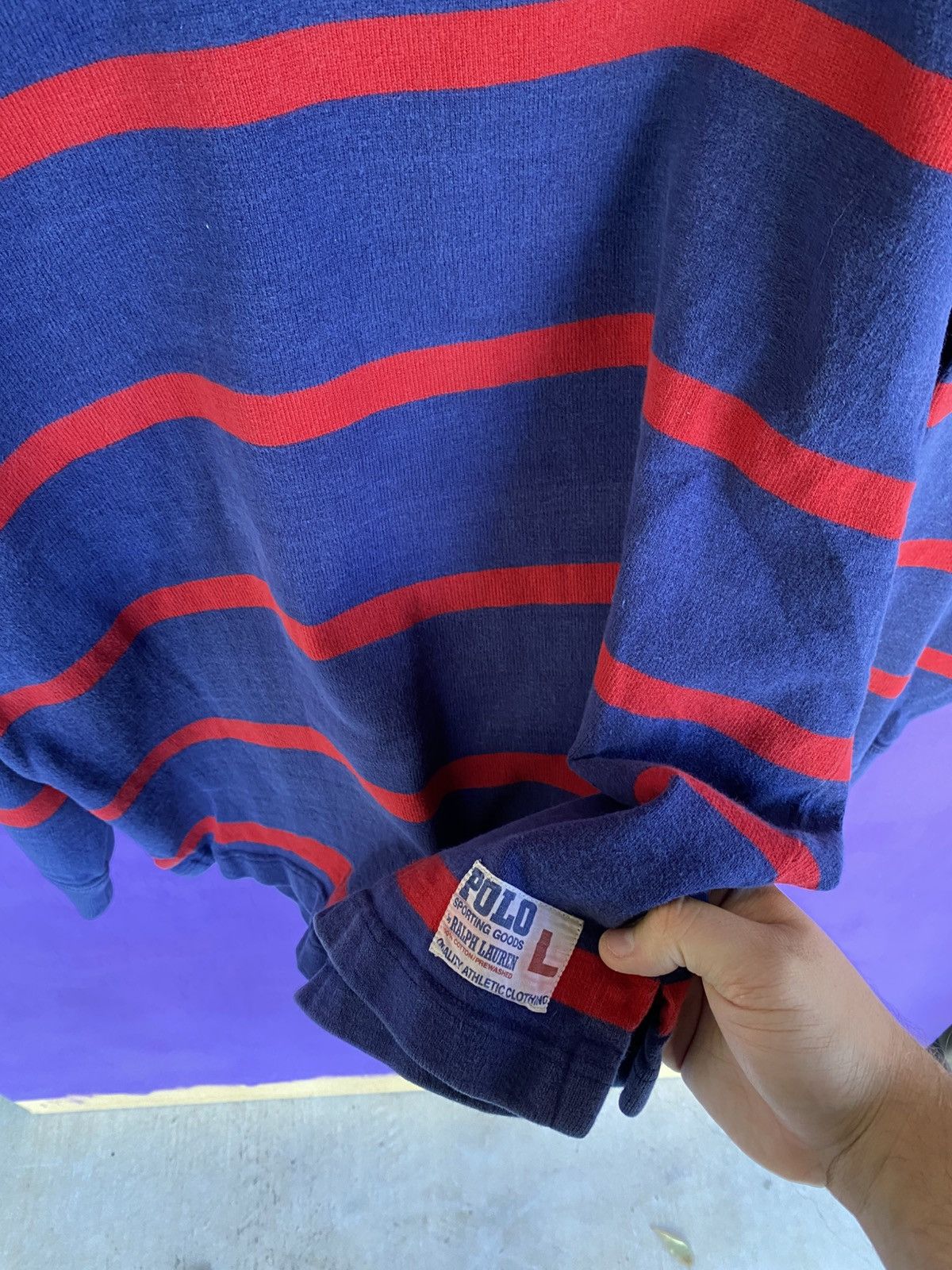 Other Vintage 90s Polo ralph lauren striped turtleneck Size US L / EU 52-54 / 3 - 3 Thumbnail