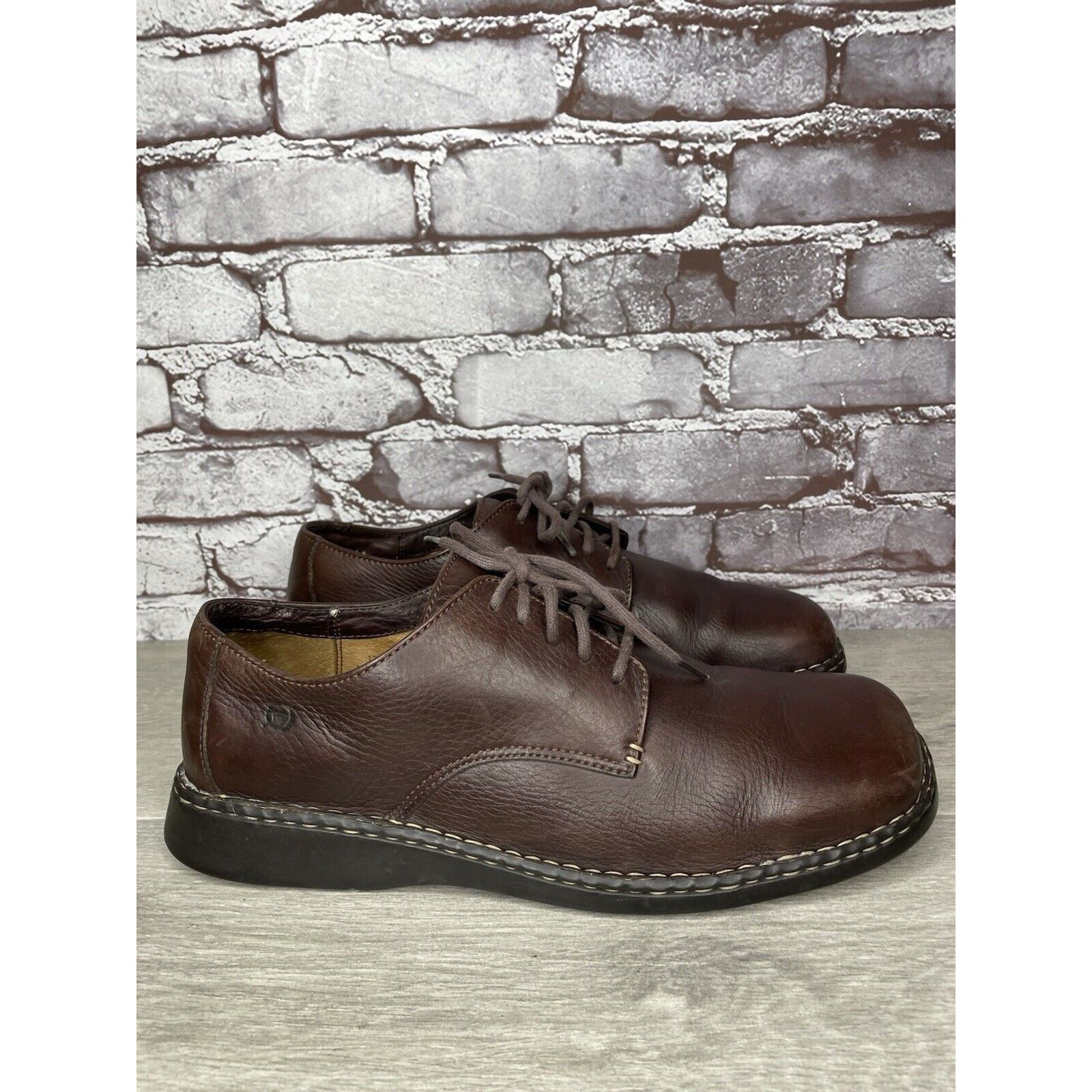 Born Born Handcrafted Brown Leather Oxfords Lace Up Casual Shoes Size US 12 / EU 45 - 11 Thumbnail