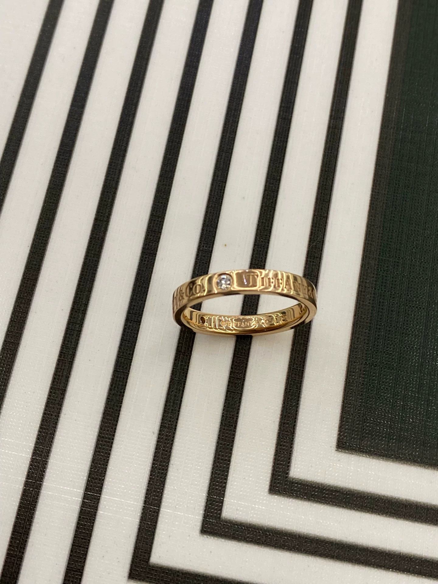 Tiffany & Co. Tiffany Three-Diamond Rose Gold Ring Size ONE SIZE - 1 Thumbnail