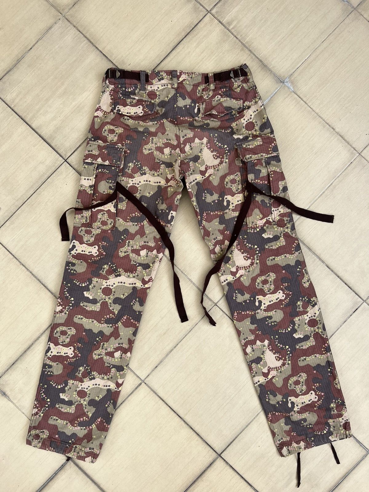 Vintage Slow Wear Made in Japan Camo Parachute Cargo Trouser Size US 32 / EU 48 - 2 Thumbnail