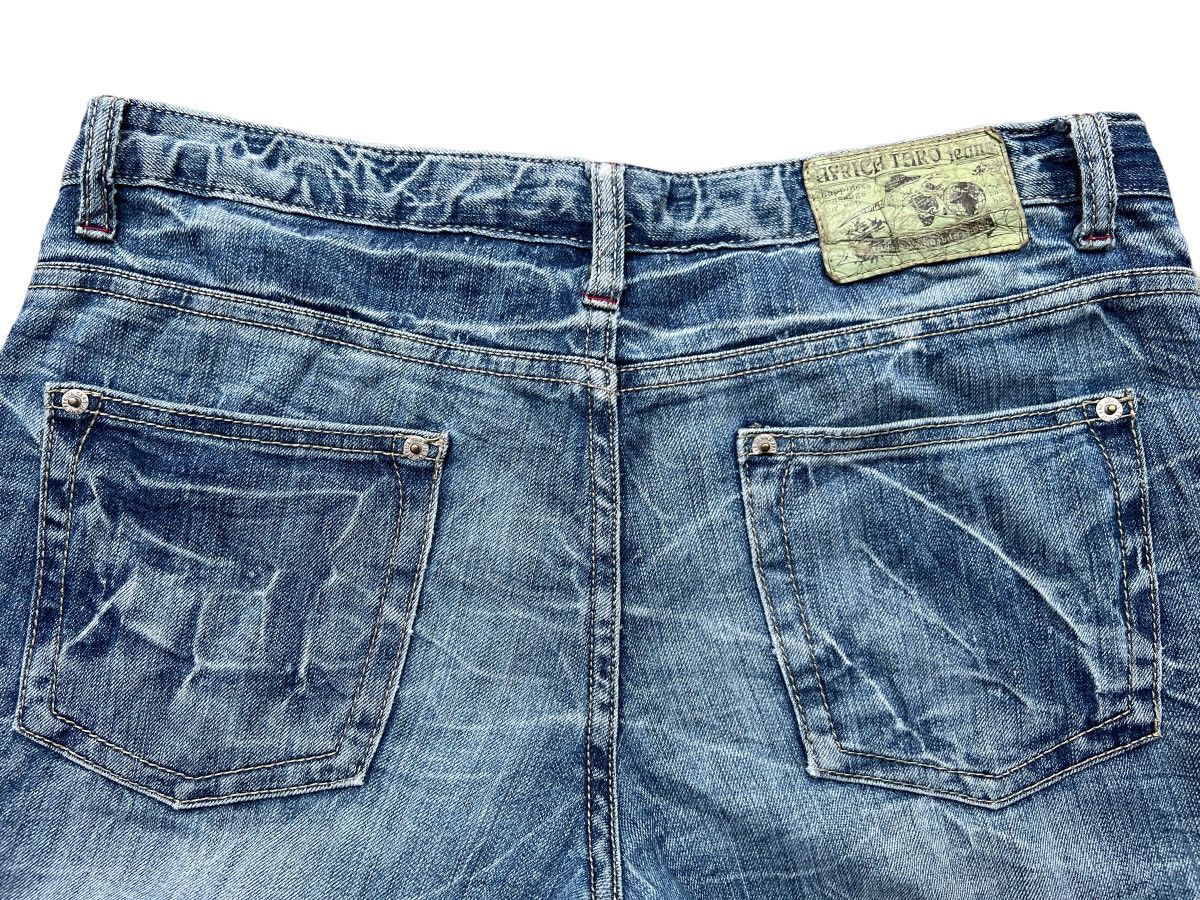 Japanese Brand Aft Distressed Faded Flare Jeans 34x31.5