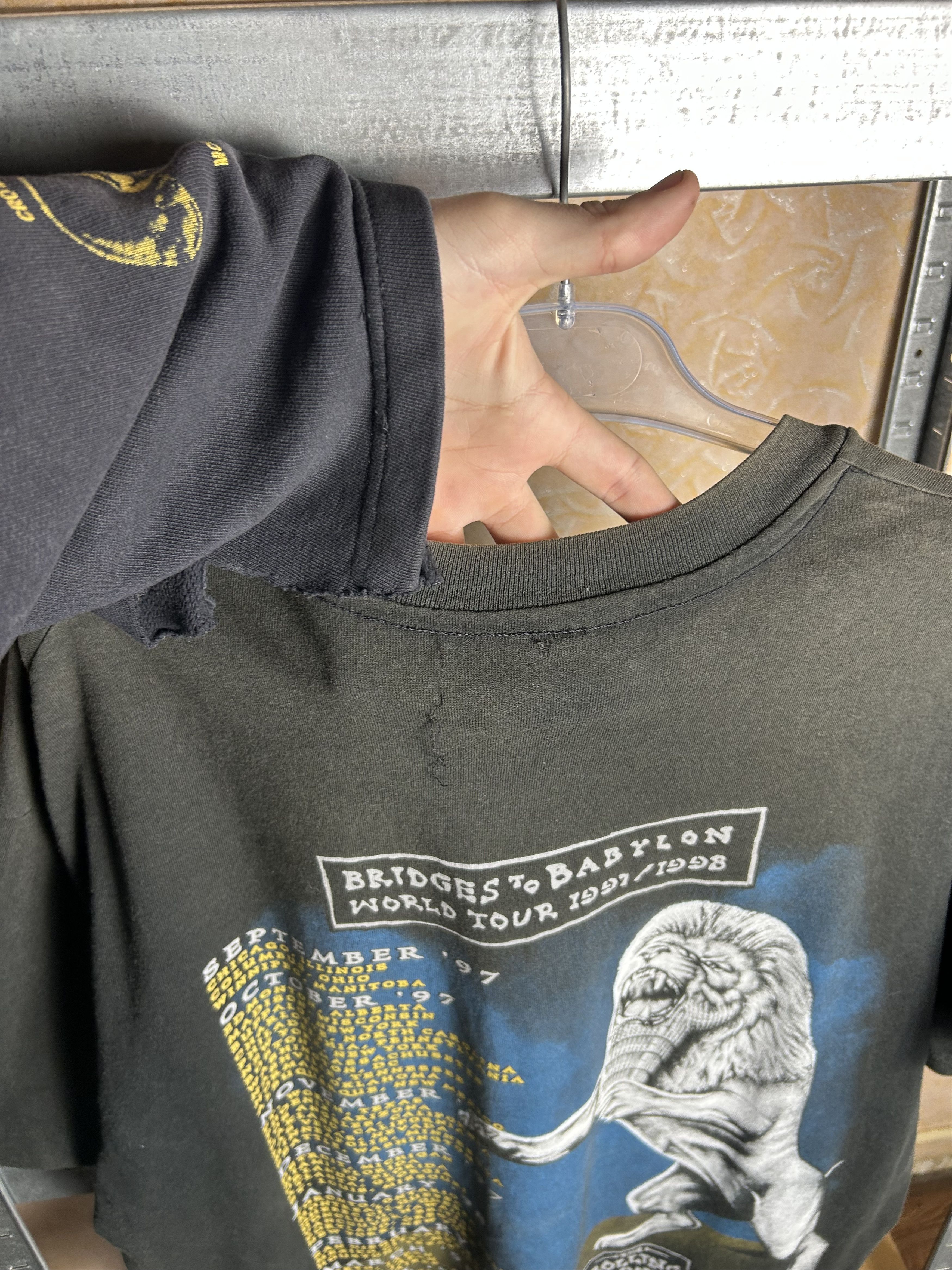 Band Tees Vintage 1997 1998 The Rolling Stones Rock Band Tour T-shirt Size US XL / EU 56 / 4 - 19 Thumbnail