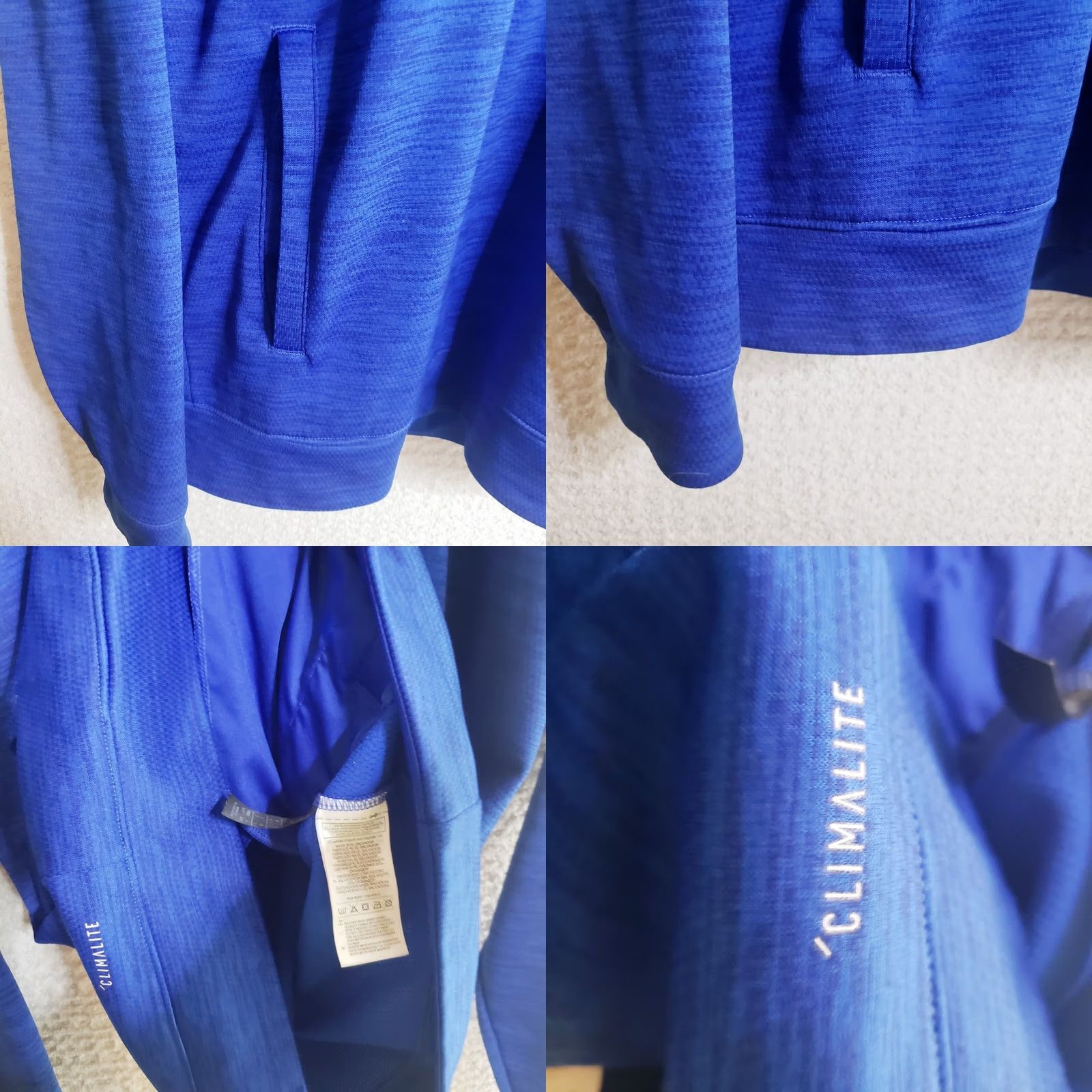 Adidas Adidas Men's L Blue 1/4 Zip Athletic Climalite Outdoors Sports Jacket Pullover Size US L / EU 52-54 / 3 - 8 Thumbnail