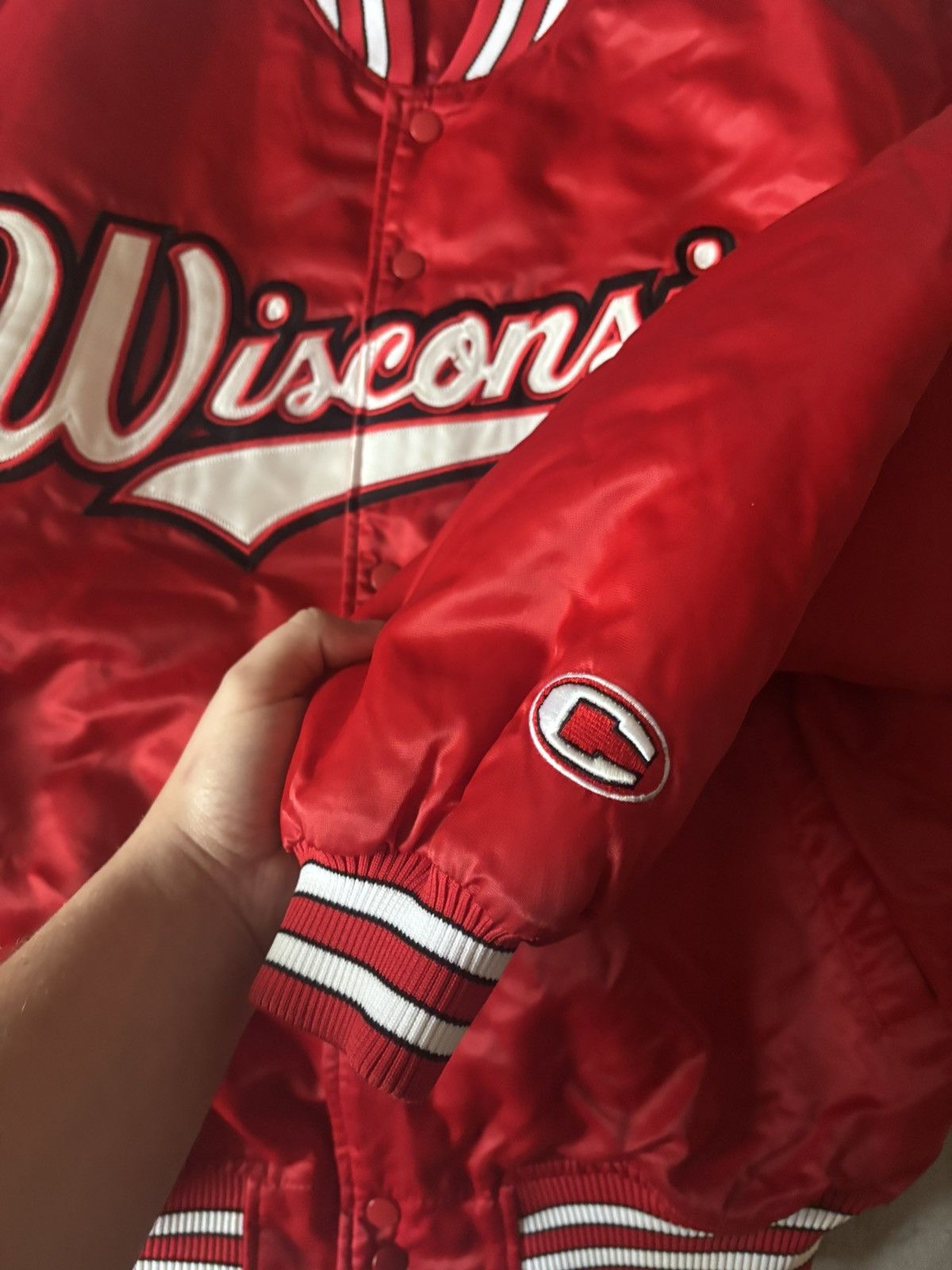 Colosseum Athletics VINTAGE COLOSSEUM WISCONSIN BOMBER JACKET Size US L / EU 52-54 / 3 - 4 Thumbnail