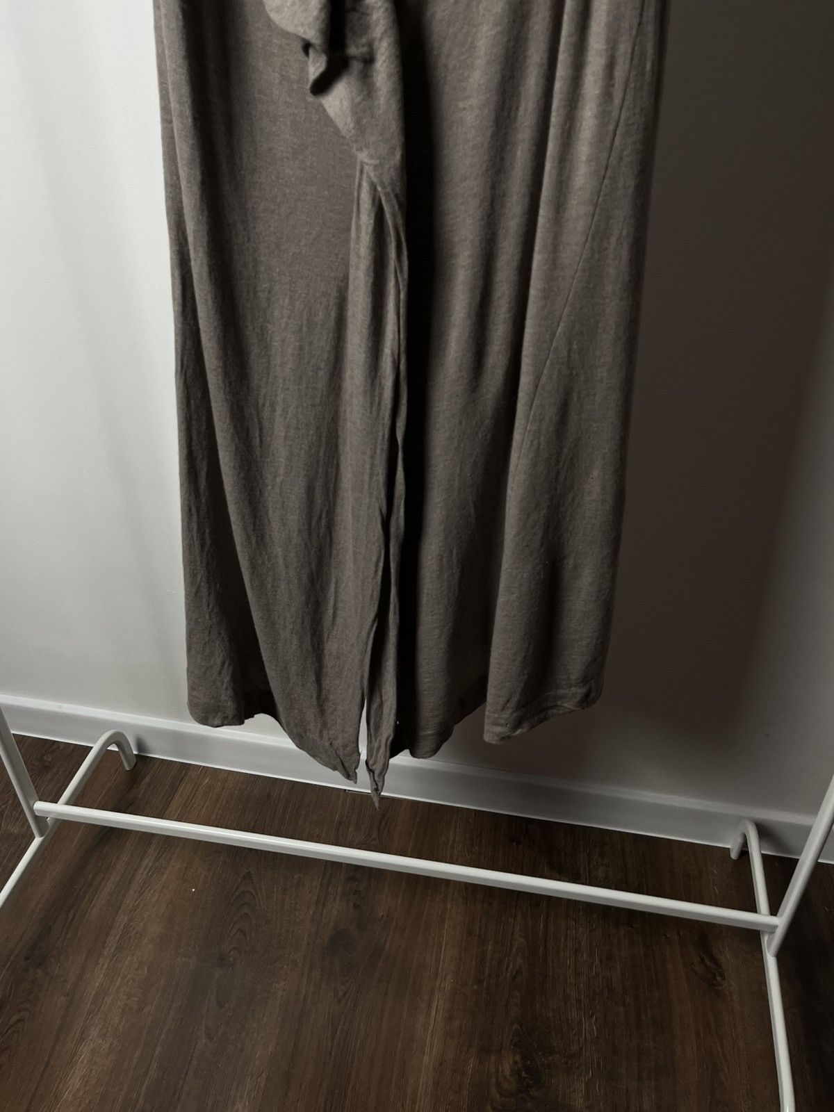 Jean Paul Gaultier × Vintage Jean Paul Gaultier Femme taupe maxi draped wool skirt Size 30" / US 8 / IT 44 - 3 Thumbnail