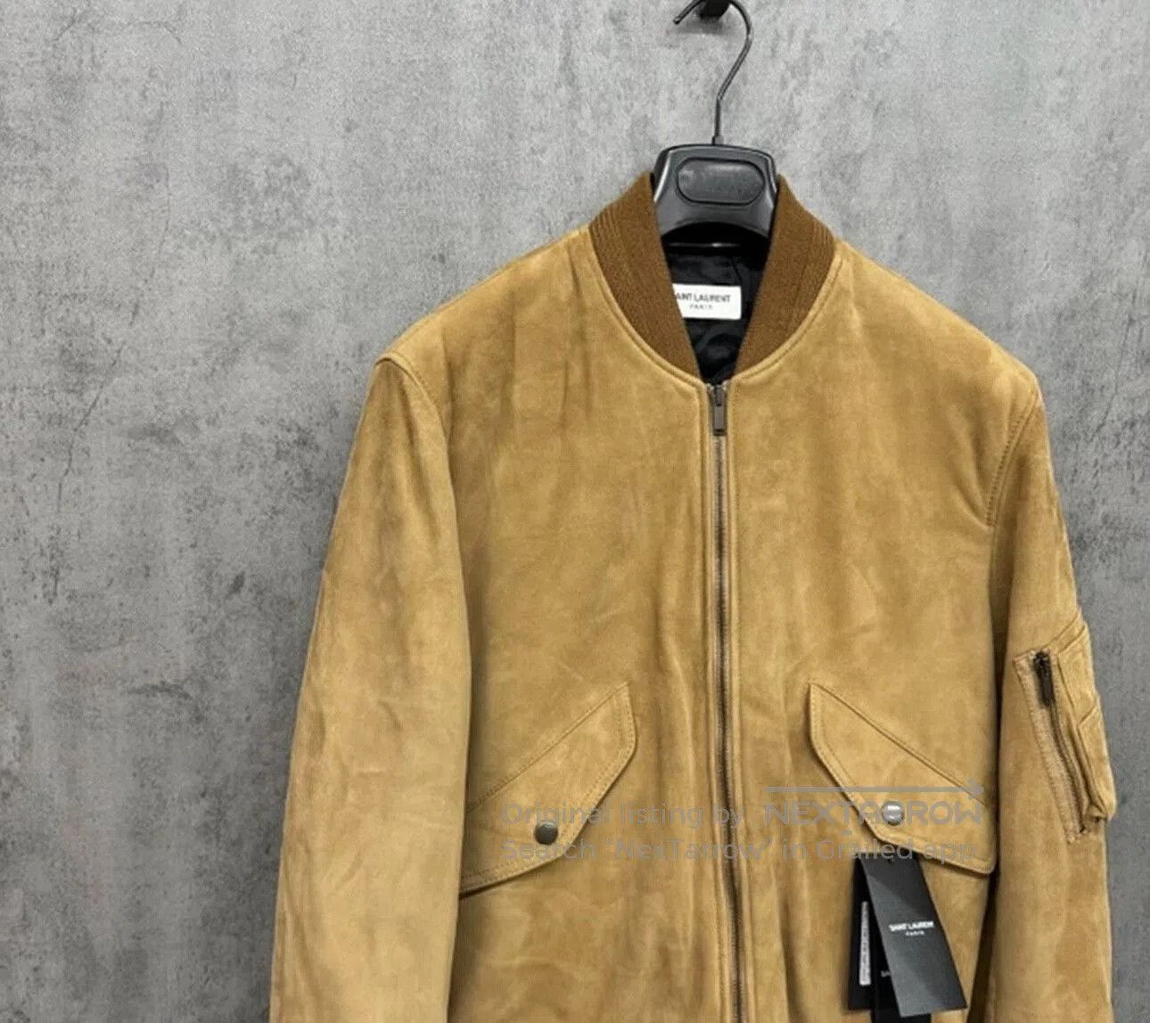 Saint Laurent Paris Saint Laurent Tan Suede Bomber Jacket. Size US M / EU 48-50 / 2 - 2 Thumbnail