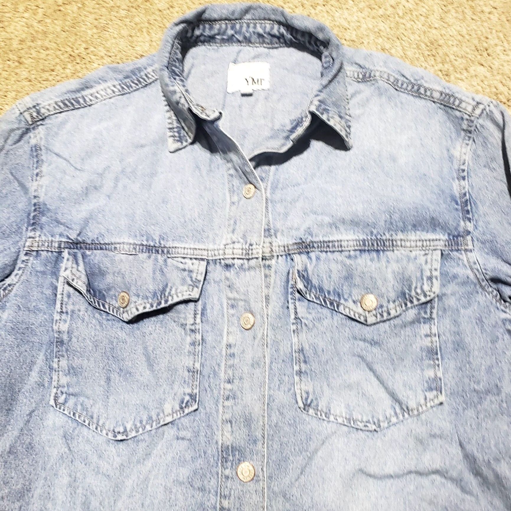 Vintage YMI Shirt Adult Women Blue Long Sleeve Button Up Regular Size M Womens Size M / US 6-8 / IT 42-44 - 2 Thumbnail