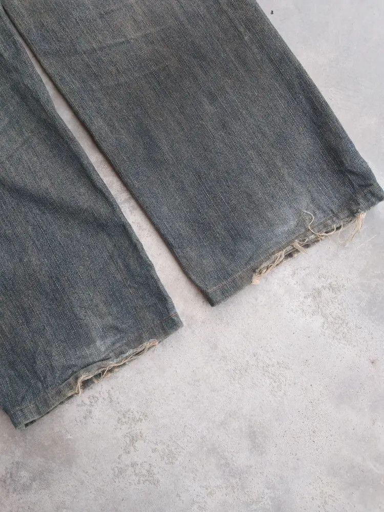 Japanese Brand Vintage Edwin Mud Wash Distressed Jeans 32x29 Size US 32 / EU 48 - 3 Thumbnail