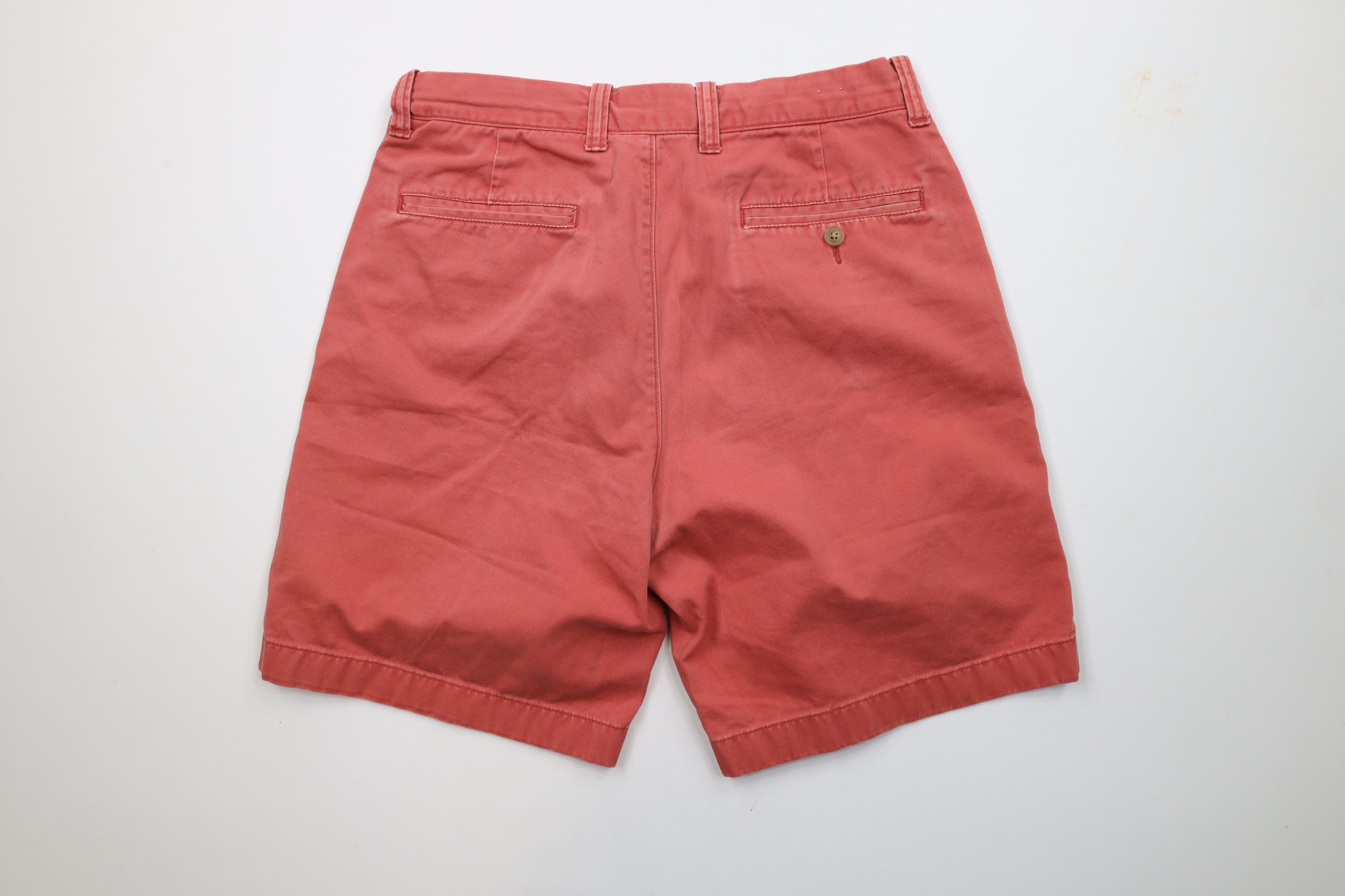 J.Crew × Vintage Vintage J Crew Distressed Above Knee Cotton Chino Shorts Red Size US 32 / EU 48 - 8 Thumbnail