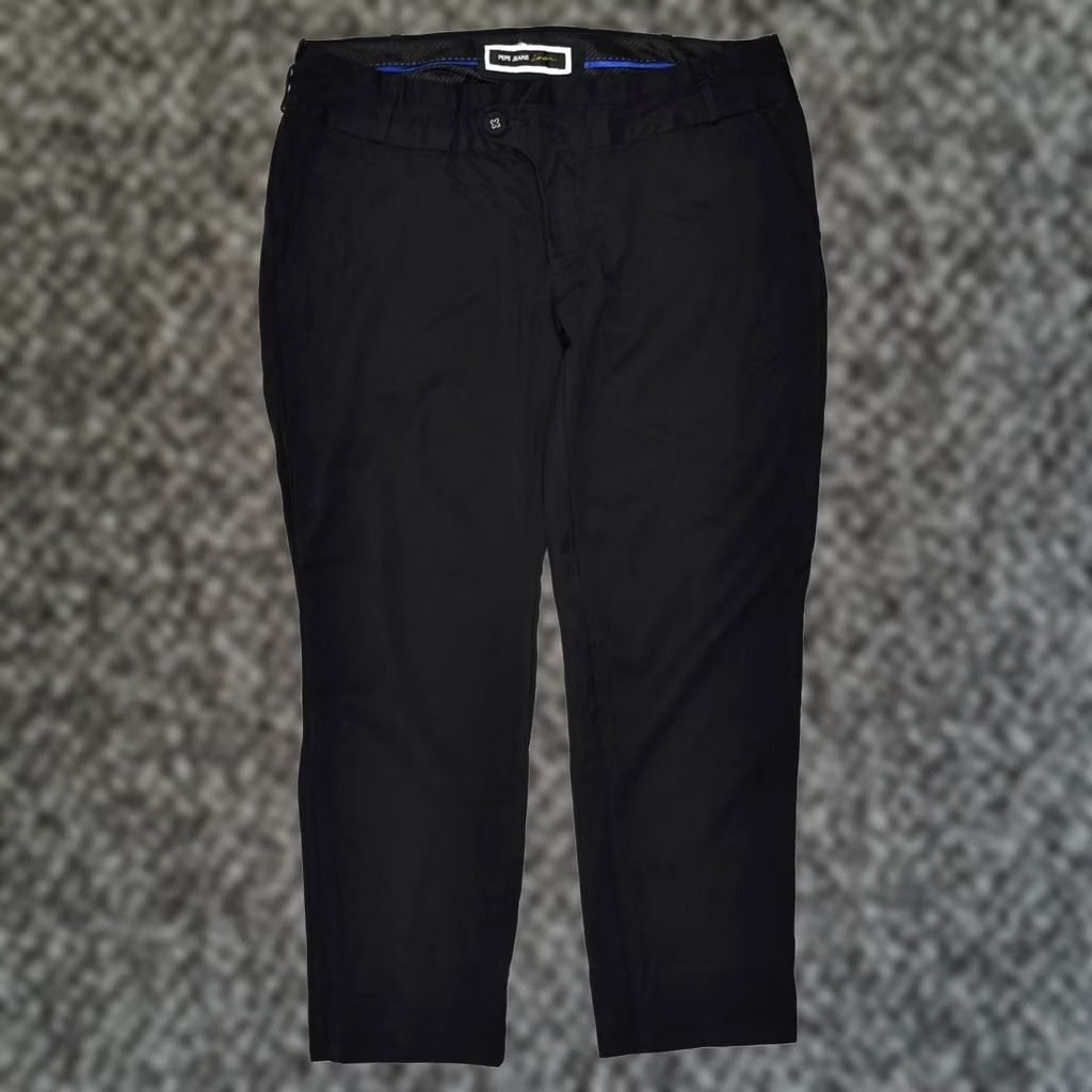 Pepe Jeans PEPE JEANS Womens Capri Trousers Black W34 L26 Rayon Designer Size 29" - 1 Thumbnail
