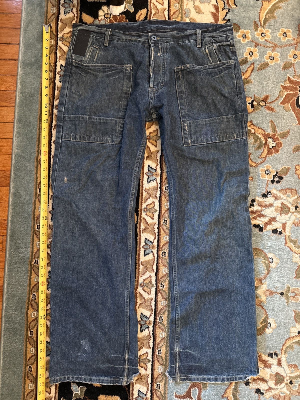 image of Rick Owens Slab Denim in Blue, Men's (Size 38)