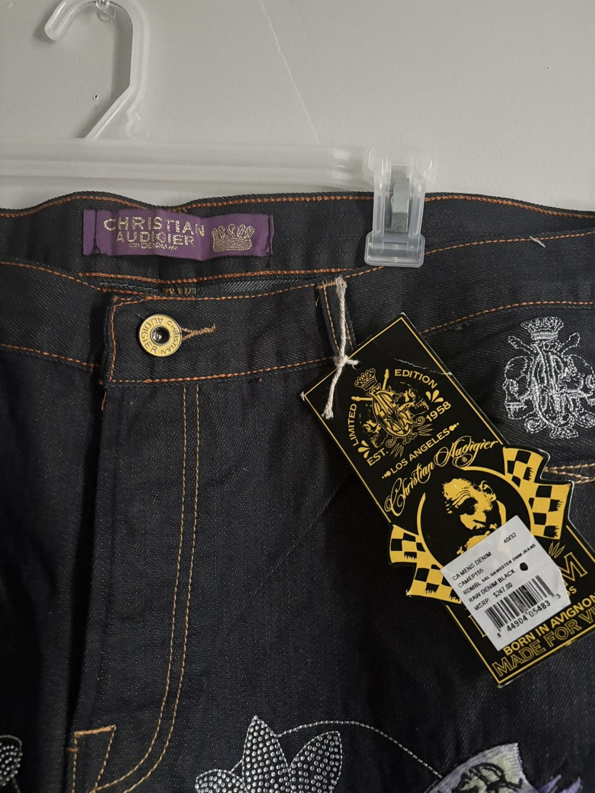 Christian Audigier MudHoney Embroidered Jeans Size US 40 / EU 56 - 4 Thumbnail