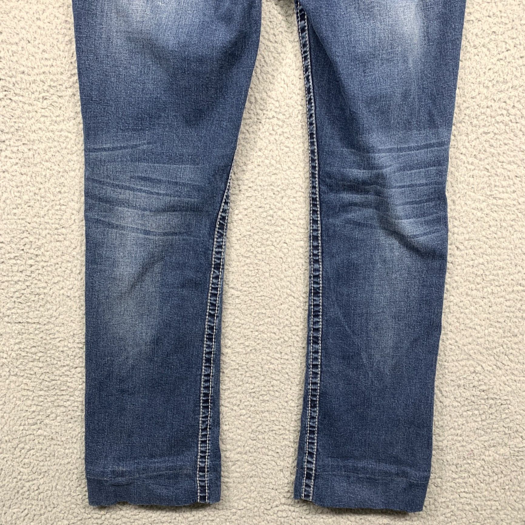 Vintage VIGOSS Blue Jeans Women's Size S8 Heritage Fit Slim Bootcut Stretch Hemmed READ Womens Jeans 8 Slim Bootcut Stretch Hemmed 28in blue Size 30" / US 8 / IT 44 - 6 Thumbnail