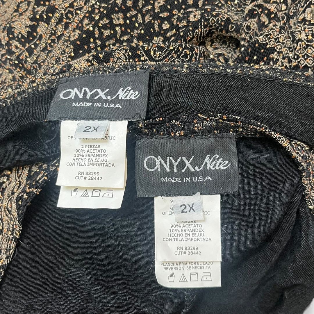 Vintage Vintage Onyx Nite glitter 2 piece blouse and jacket set Size XXL / US 16-18 / IT 52-54 - 7 Thumbnail