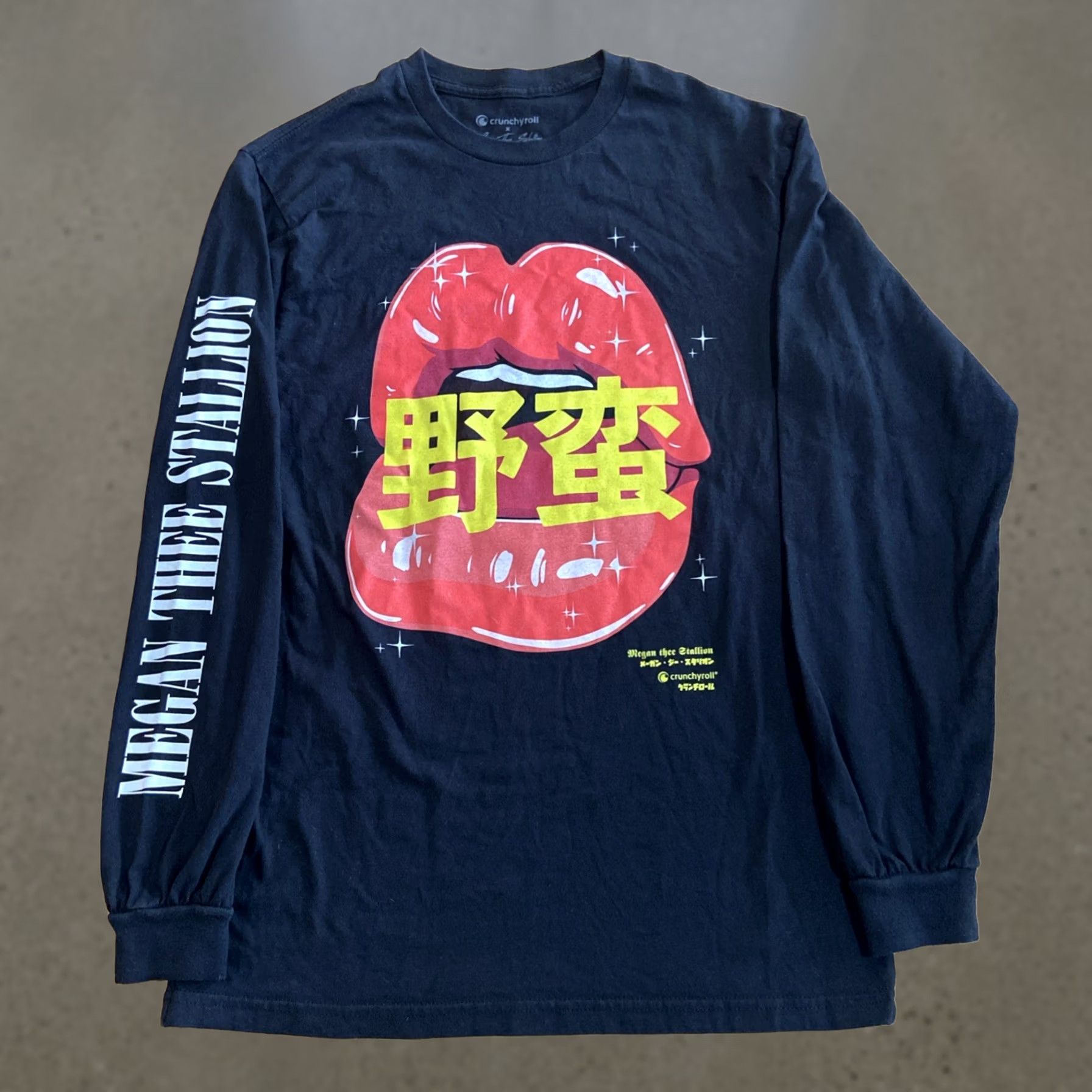 Vintage Megan Thee Stallion Crunchyroll Long Sleeve Hoodie T-Shirt Black M Unisex Adults Anime Caped? Size US M / EU 48-50 / 2 - 1 Thumbnail