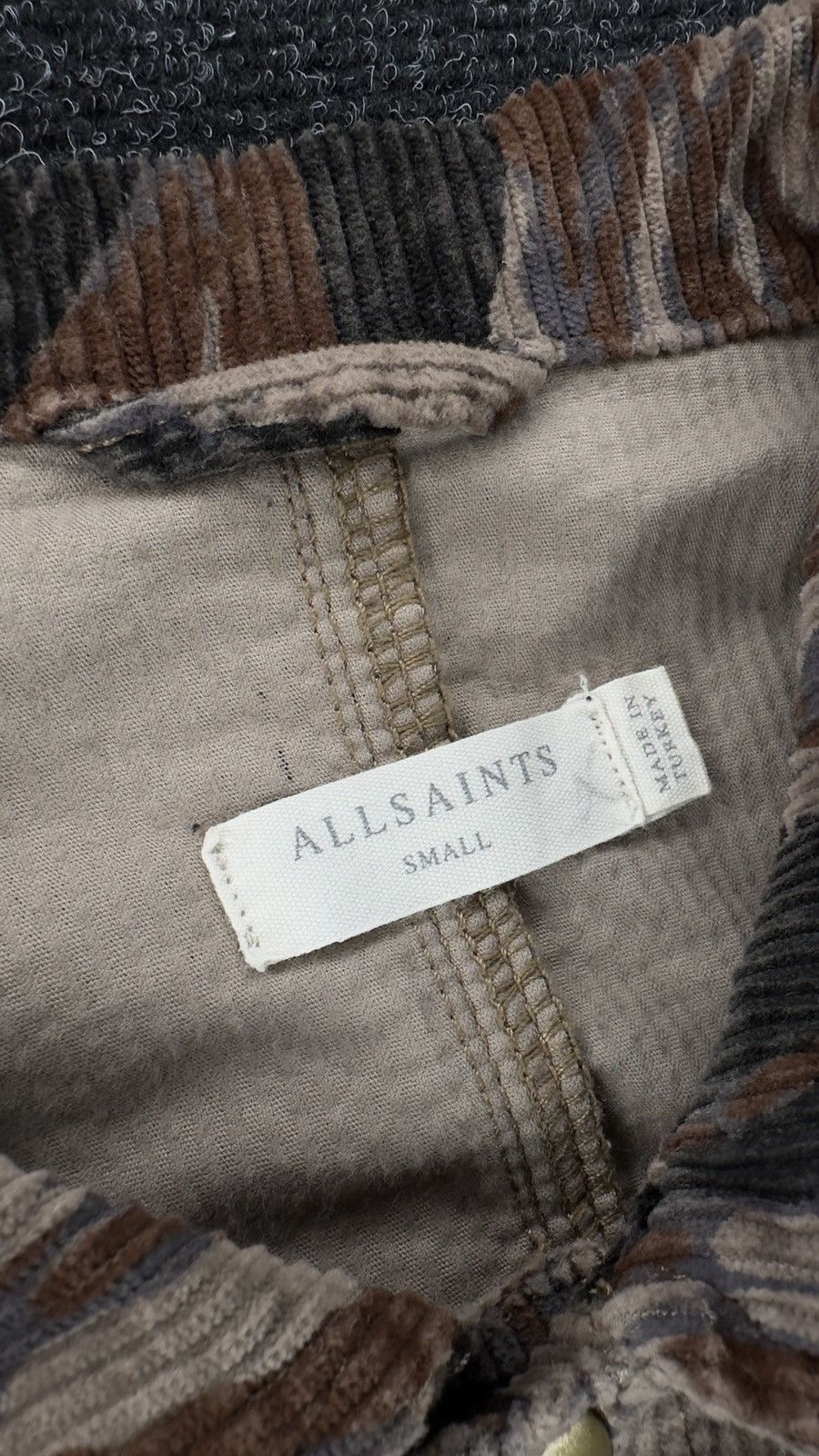 Allsaints AllSaints Castleford Corduroy Shirt Overshirt Brown Pattern Size US S / EU 44-46 / 1 - 7 Thumbnail