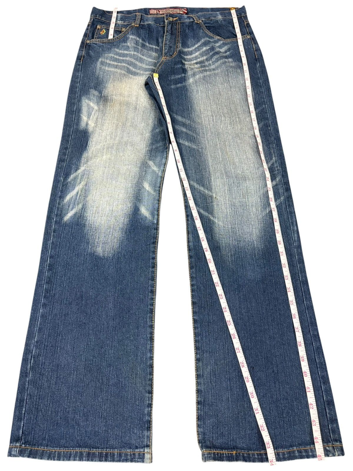 Volcom Vintage Volcom Faded Wash Baggy Skate Jeans Size US 35 - 13 Thumbnail