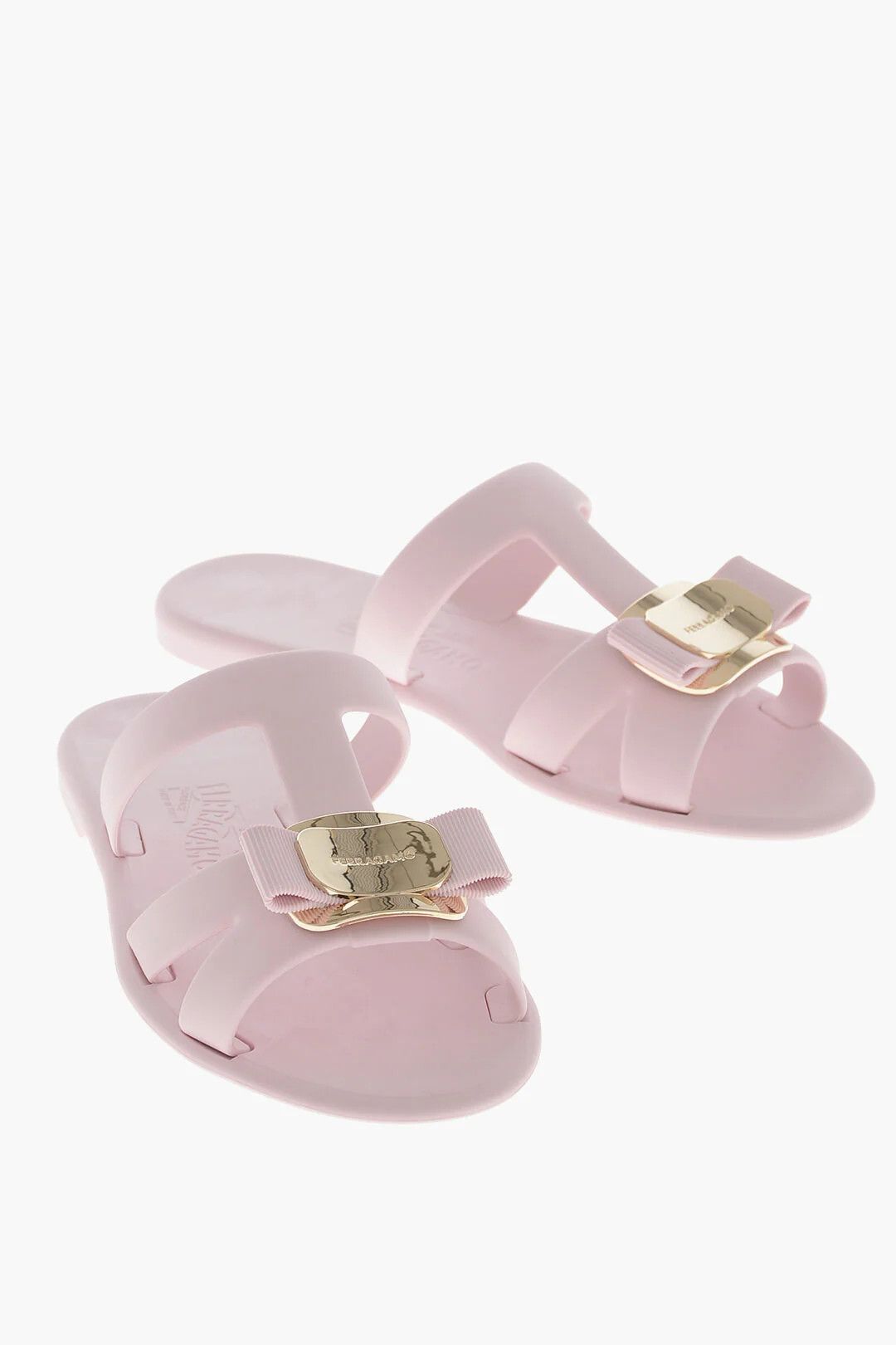 Salvatore Ferragamo og1mm0426 Rubber Slides in Pink Size US 8.5 / IT 38.5 - 3 Thumbnail
