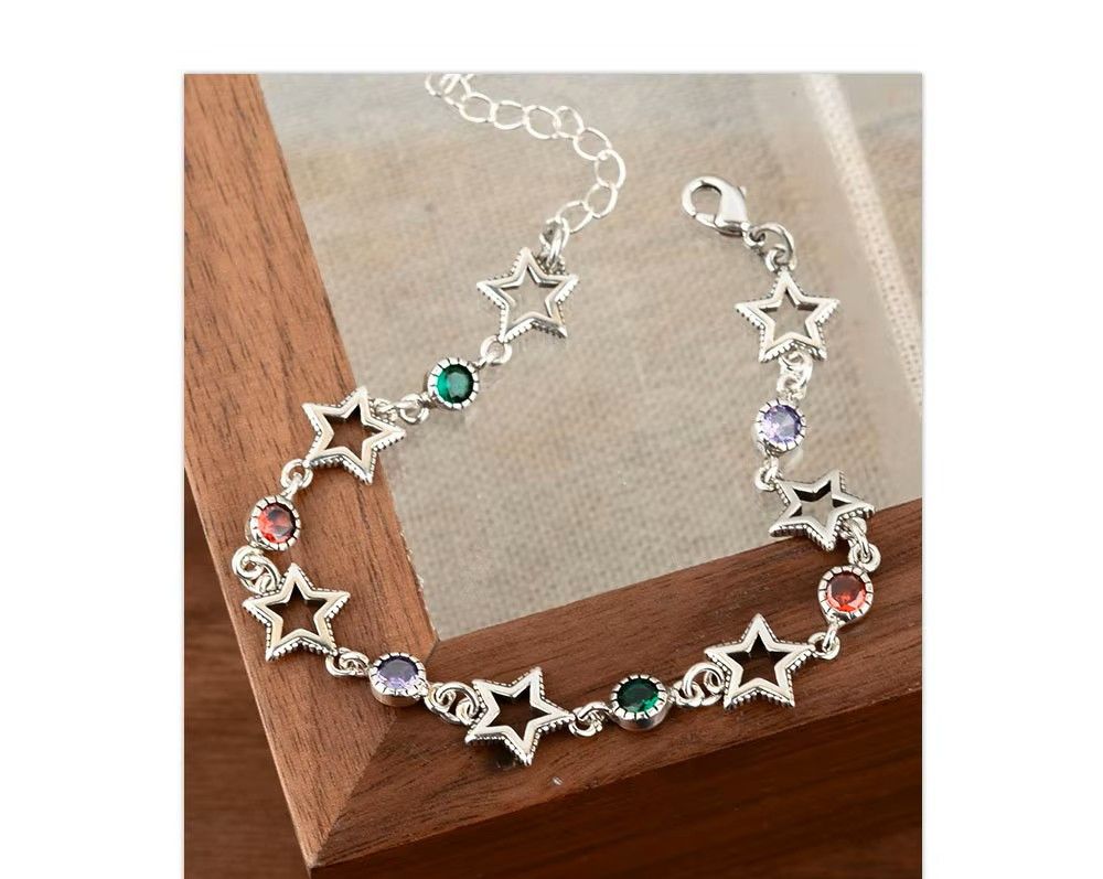 Jewelry Elegant Colorful Crystal Star Bracelets Size ONE SIZE - 2 Thumbnail