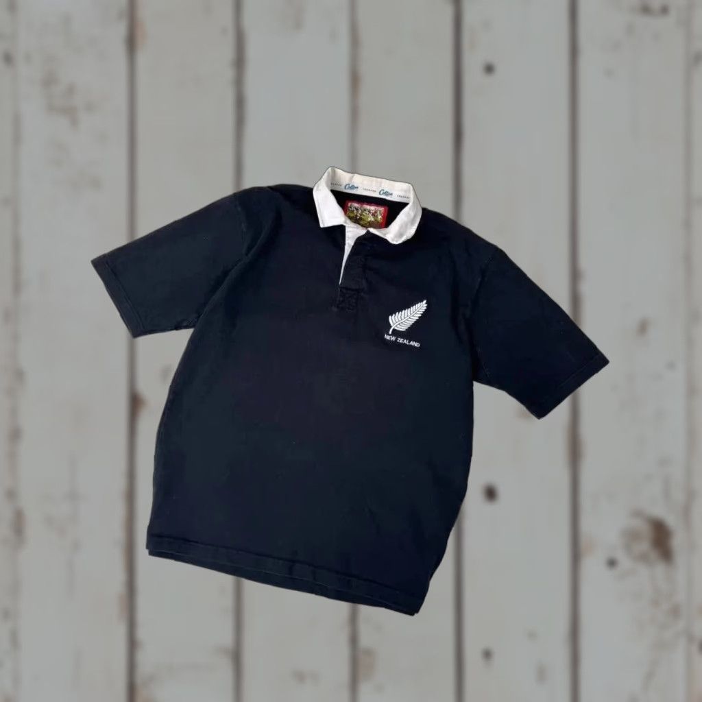 Cotton Traders VINTAGE Cotton Traders Polo Shirt Rugby 90s Men Size L Black Shirt Mens Size US L / EU 52-54 / 3 - 1 Thumbnail