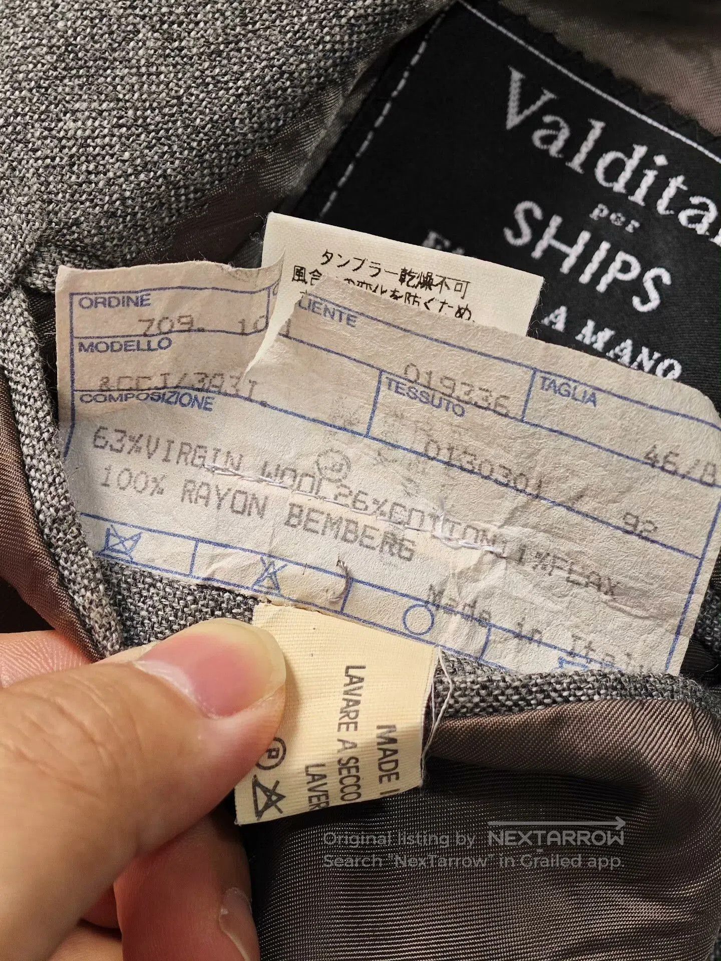Caruso Italian Handmade Gray Cotton Blend Suit. Size US S / EU 44-46 / 1 - 8 Thumbnail